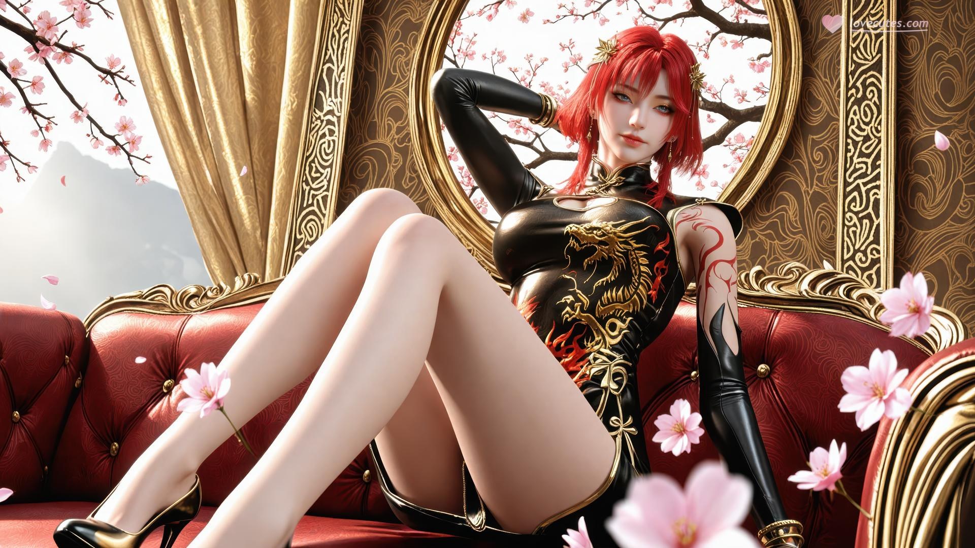 AI Porn - 百炼成神 朱绾：古风角色寫真長髮AI成人向圖集 89P