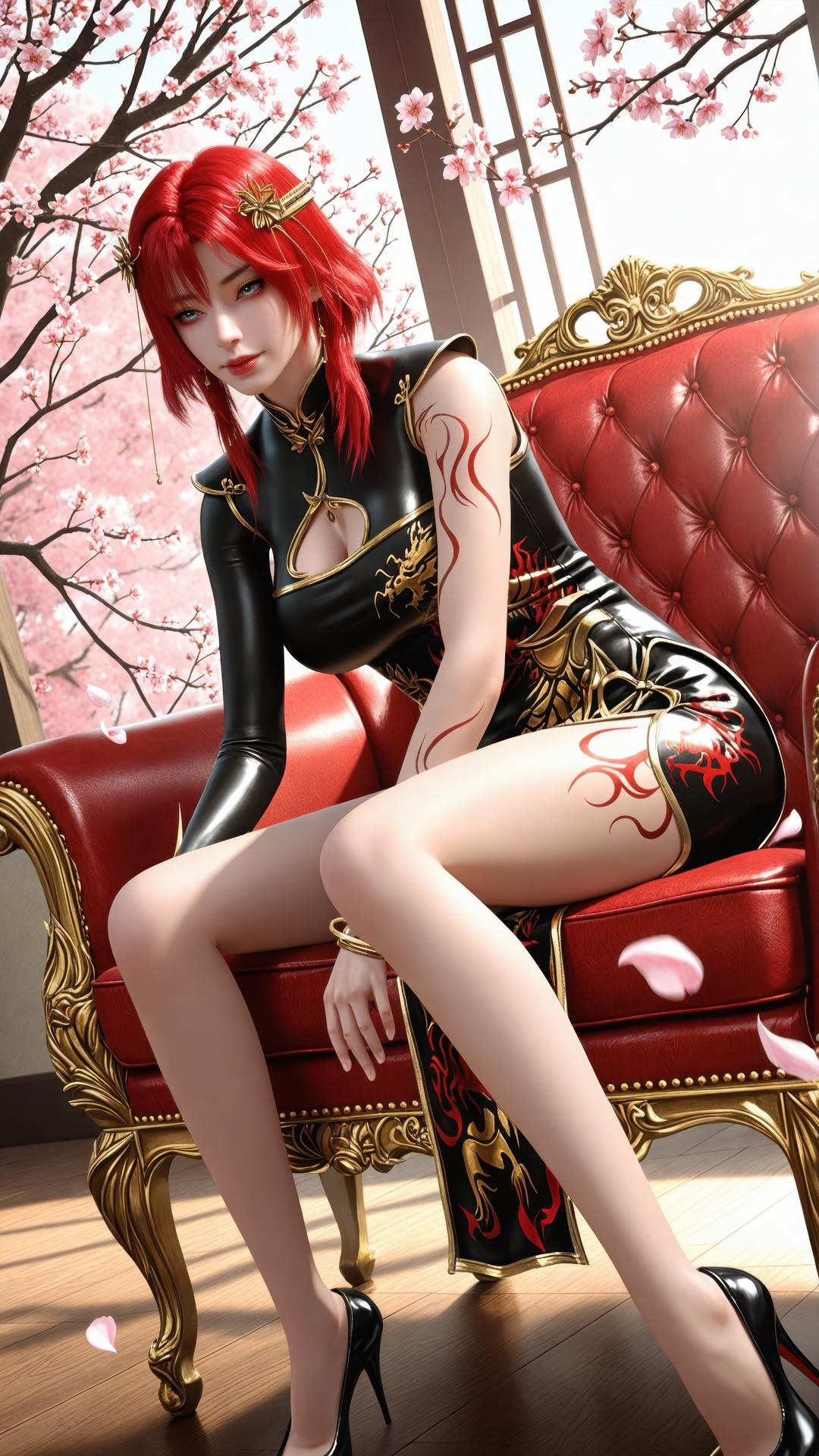 AI Porn - 百炼成神 朱绾：古风角色寫真長髮AI成人向圖集 89P