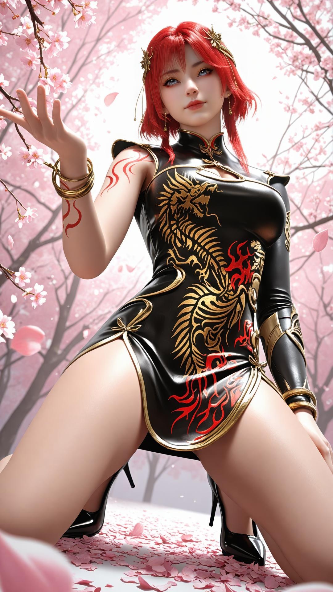 AI Porn - 百炼成神 朱绾：古风角色寫真長髮AI成人向圖集 89P