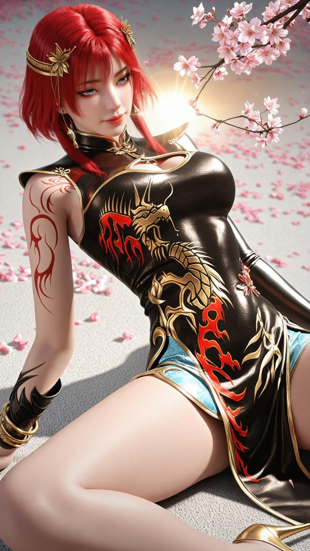 AI Porn - 百炼成神 朱绾：古风角色寫真長髮AI成人向圖集 89P