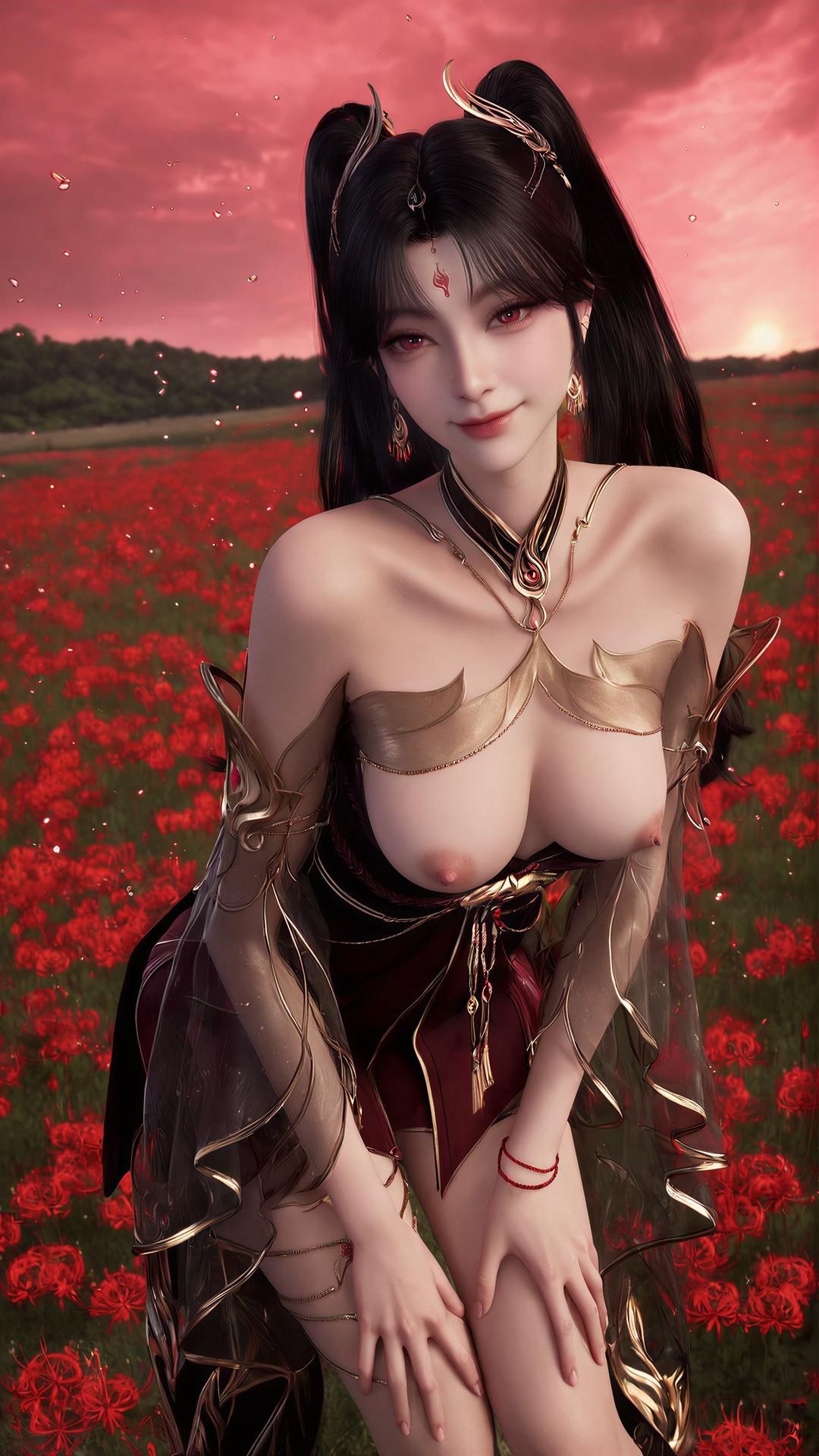 AI Porn - 蛋蛋：角色寫真長髮美胸AI成人向圖集 102P