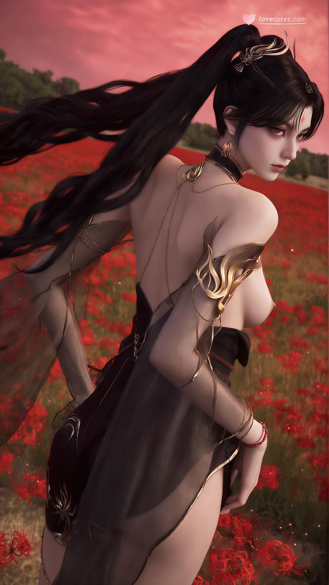 AI Porn - 蛋蛋 キャラクター画像集 ロングヘア 豊かな胸元 AI画像ギャラリー 102P