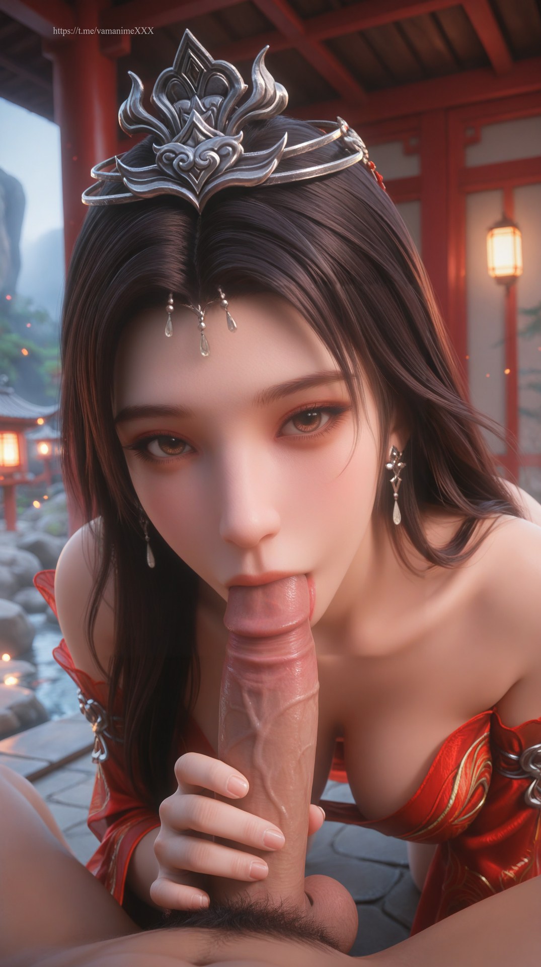 AI Porn - Red-Robed Corpse King Yuxin red outfit character gallery long hair AI Adult Gallery 106P9V