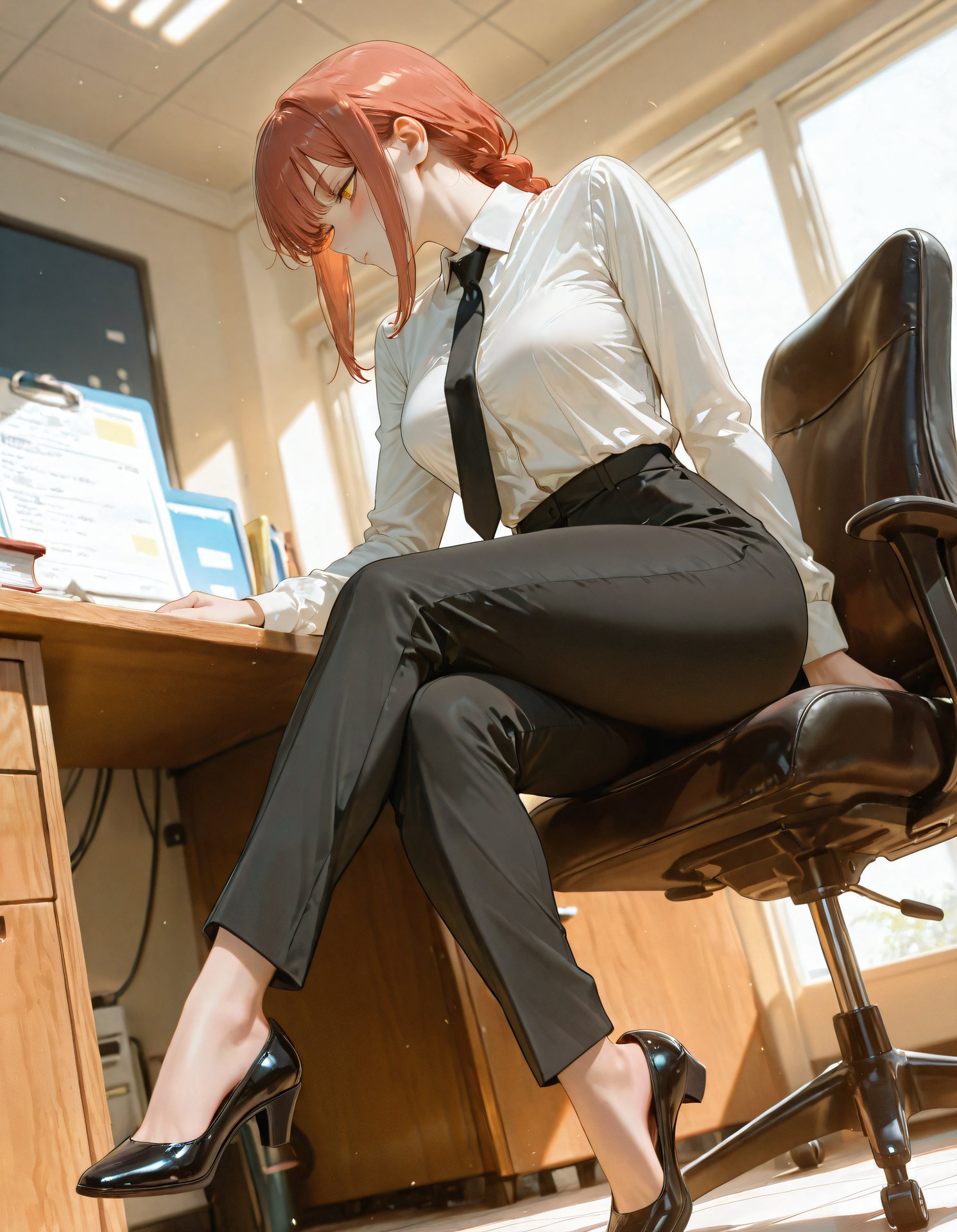 AI Porn - Chainsaw Man Makima bodysuit character gallery long hair AI Adult Gallery 103P