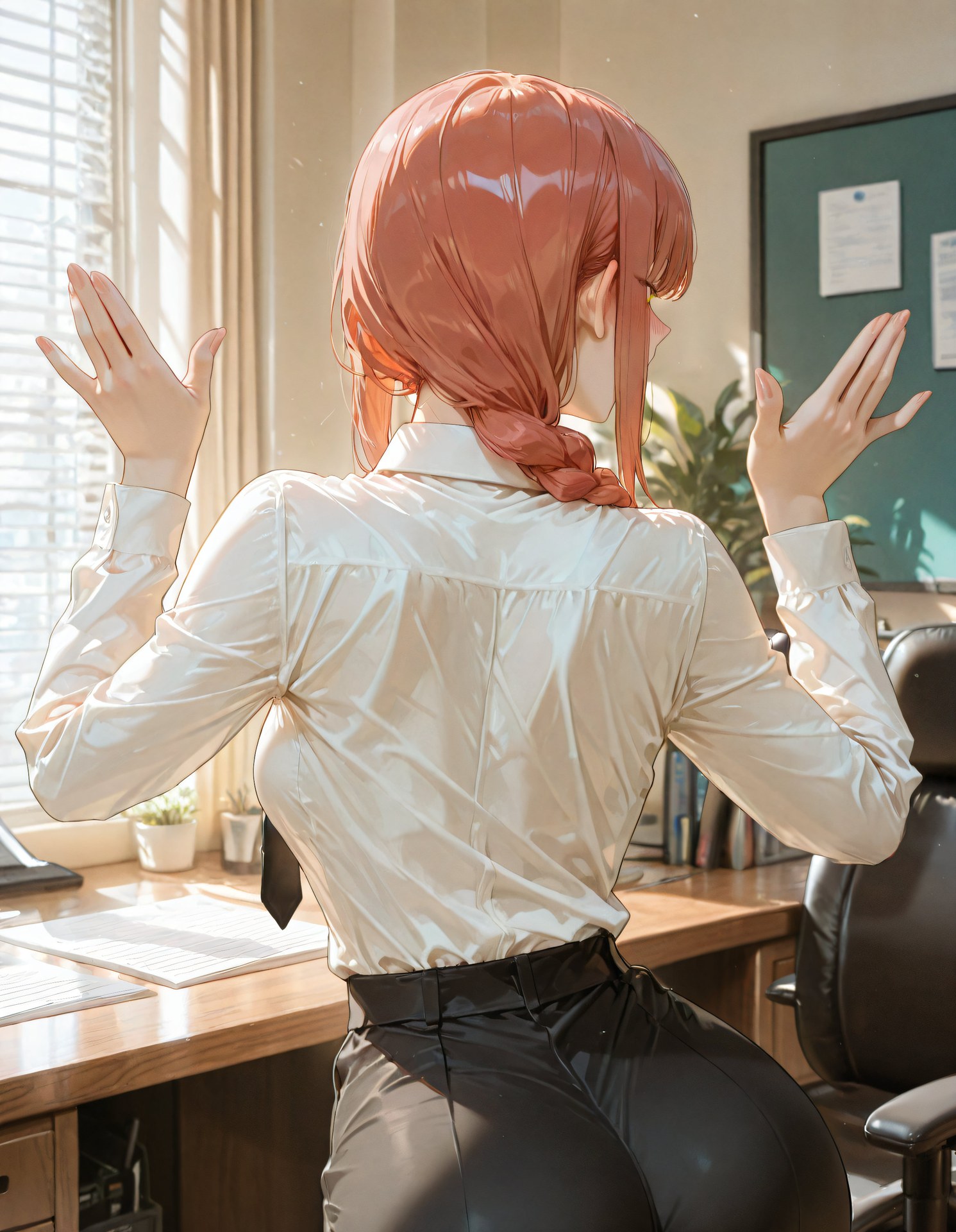 AI Porn - 链锯人 玛奇玛：緊身衣角色寫真長髮AI成人向圖集 103P