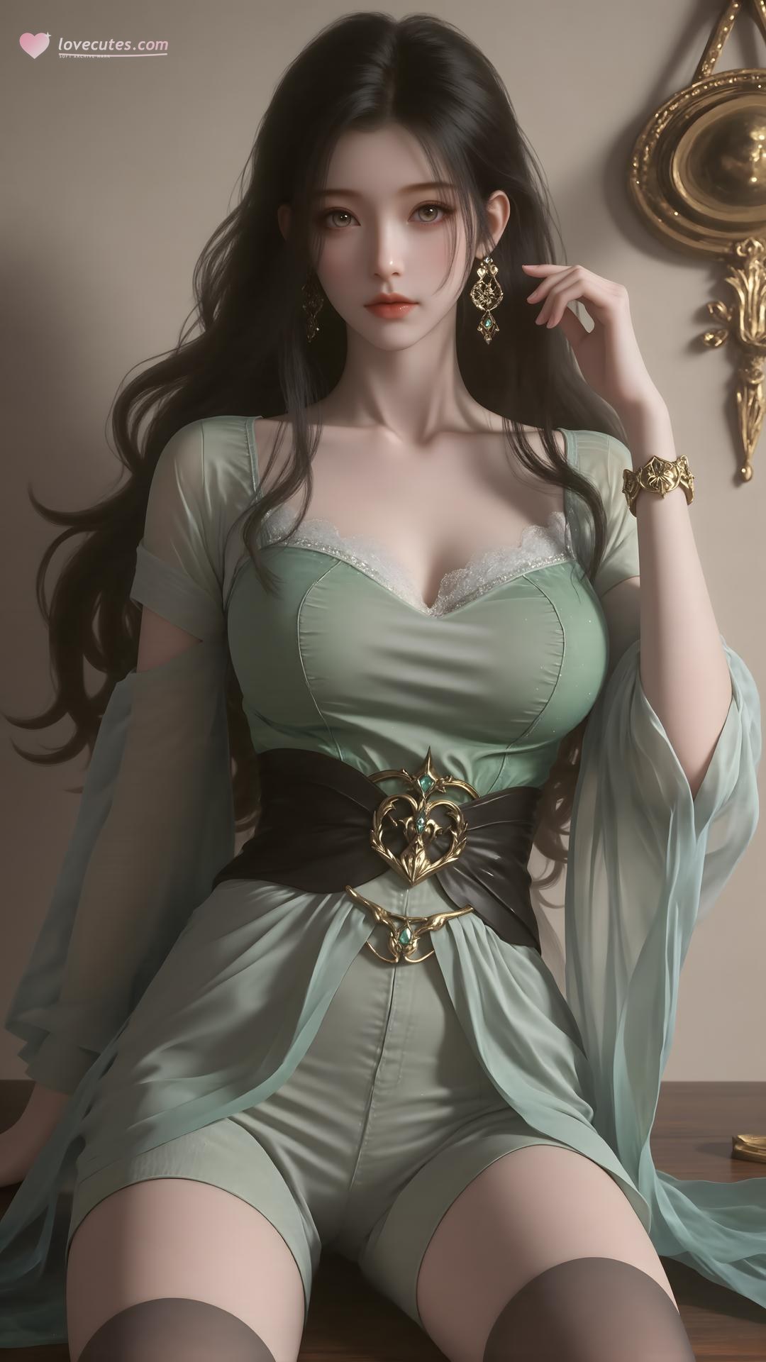 AI Porn - Lu Jiajia fantasy hanfu character gallery long hair AI Adult Gallery 61P