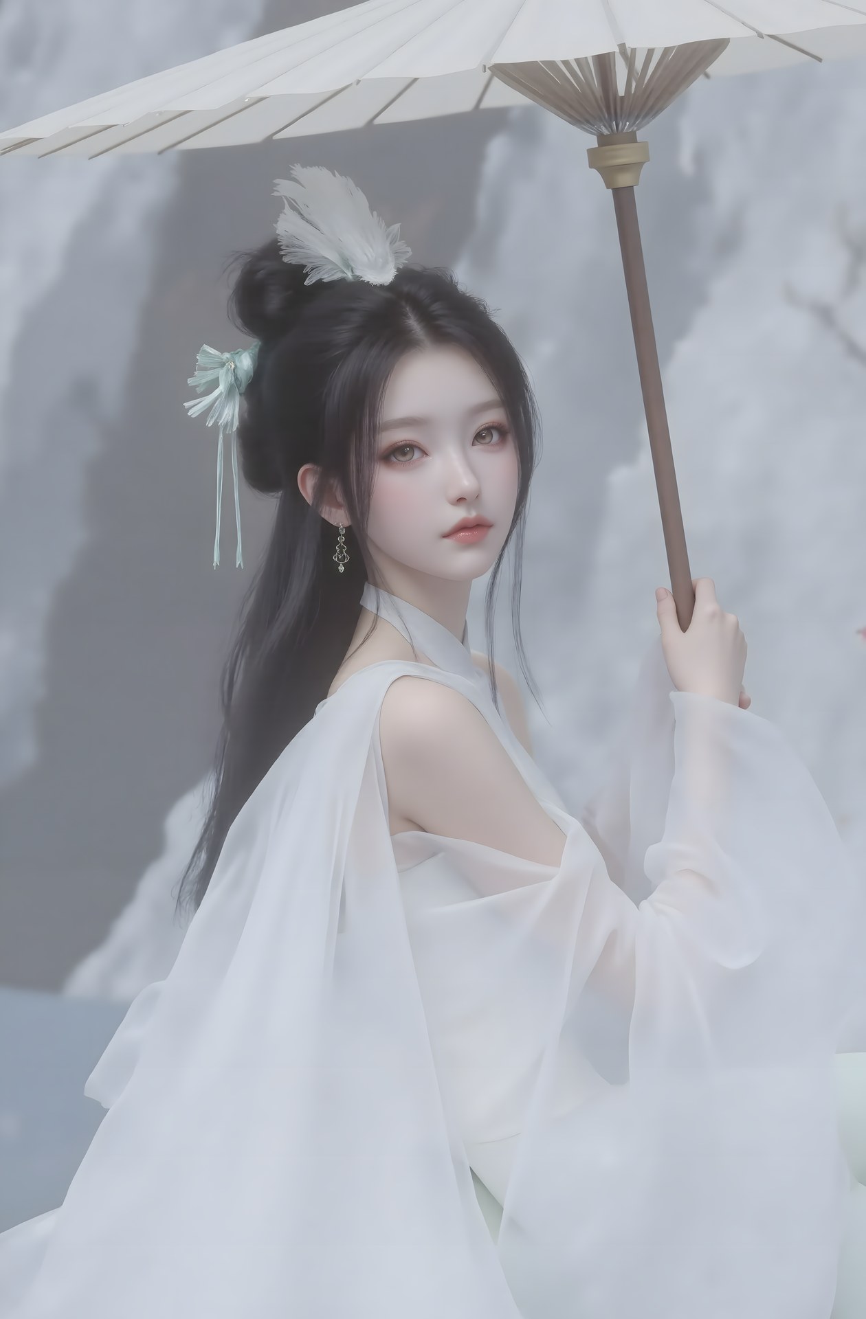 AI Porn - Lu Jiajia fantasy hanfu character gallery long hair AI Adult Gallery 61P