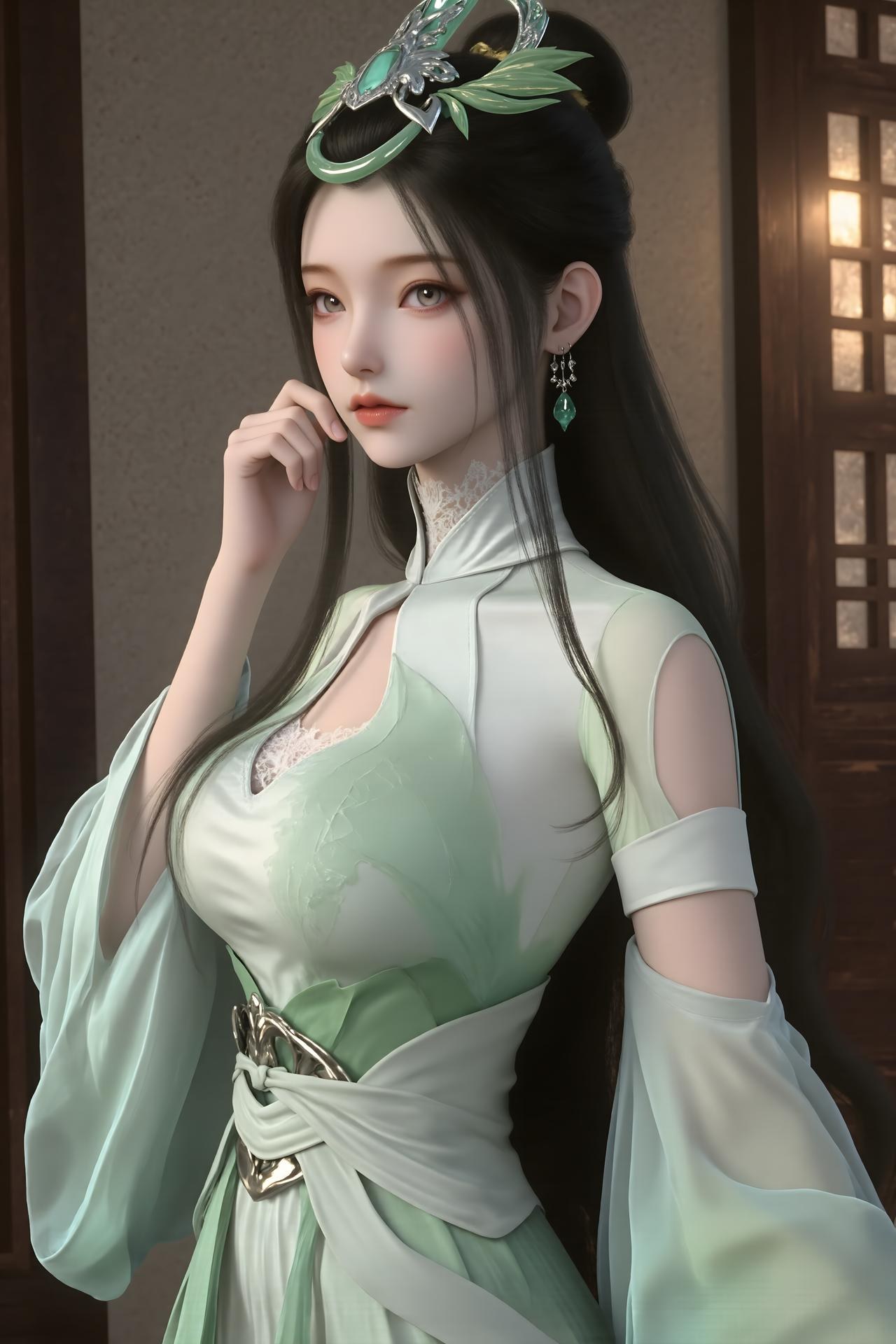 AI Porn - Lu Jiajia fantasy hanfu character gallery long hair AI Adult Gallery 61P