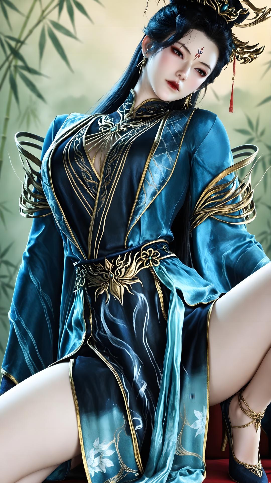 AI Porn - Qiu Dieyi fantasy hanfu character gallery long hair AI Adult Gallery 71P