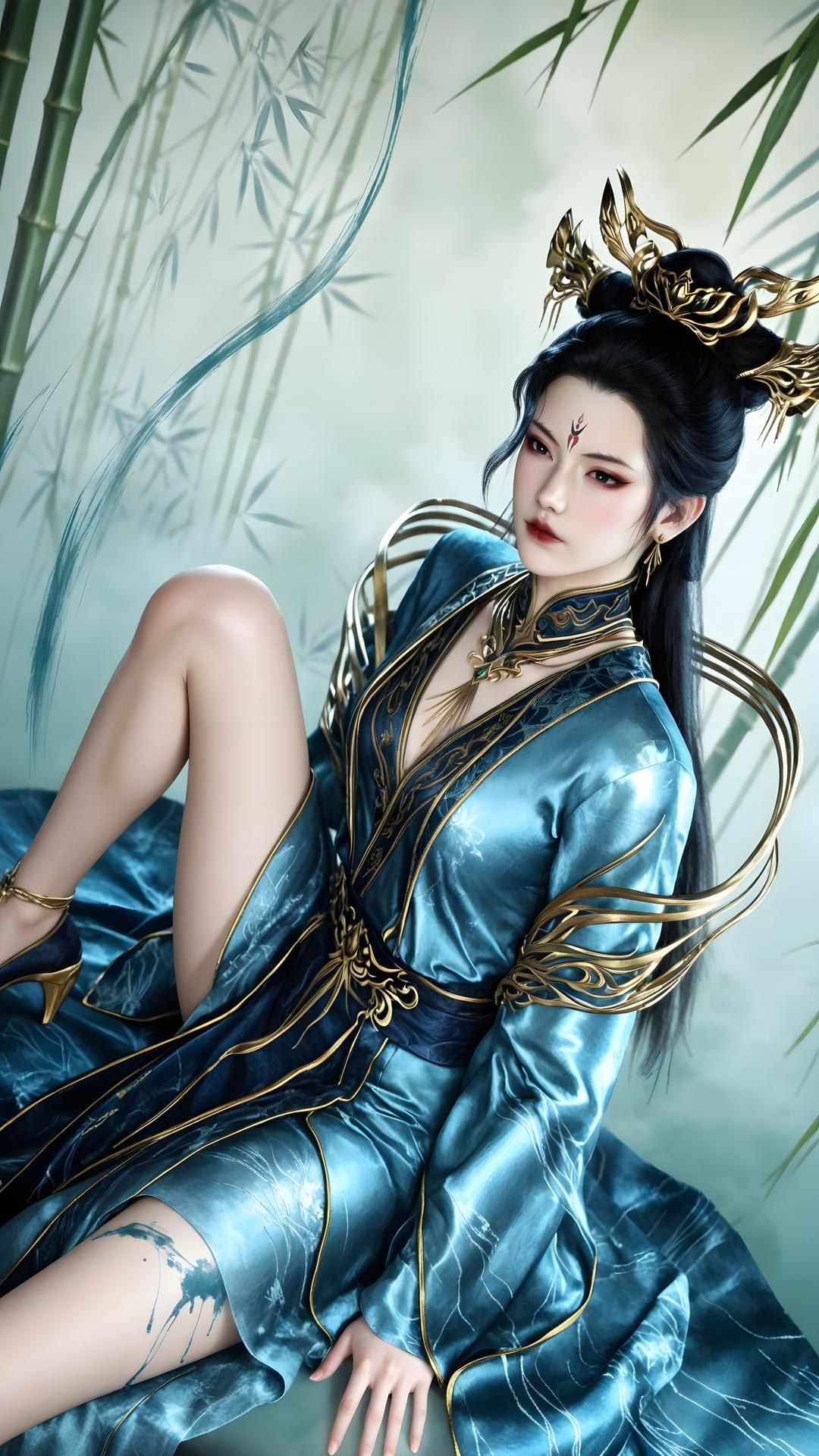 AI Porn - 裘蝶衣：古风角色写真长发AI成人向图集 71P