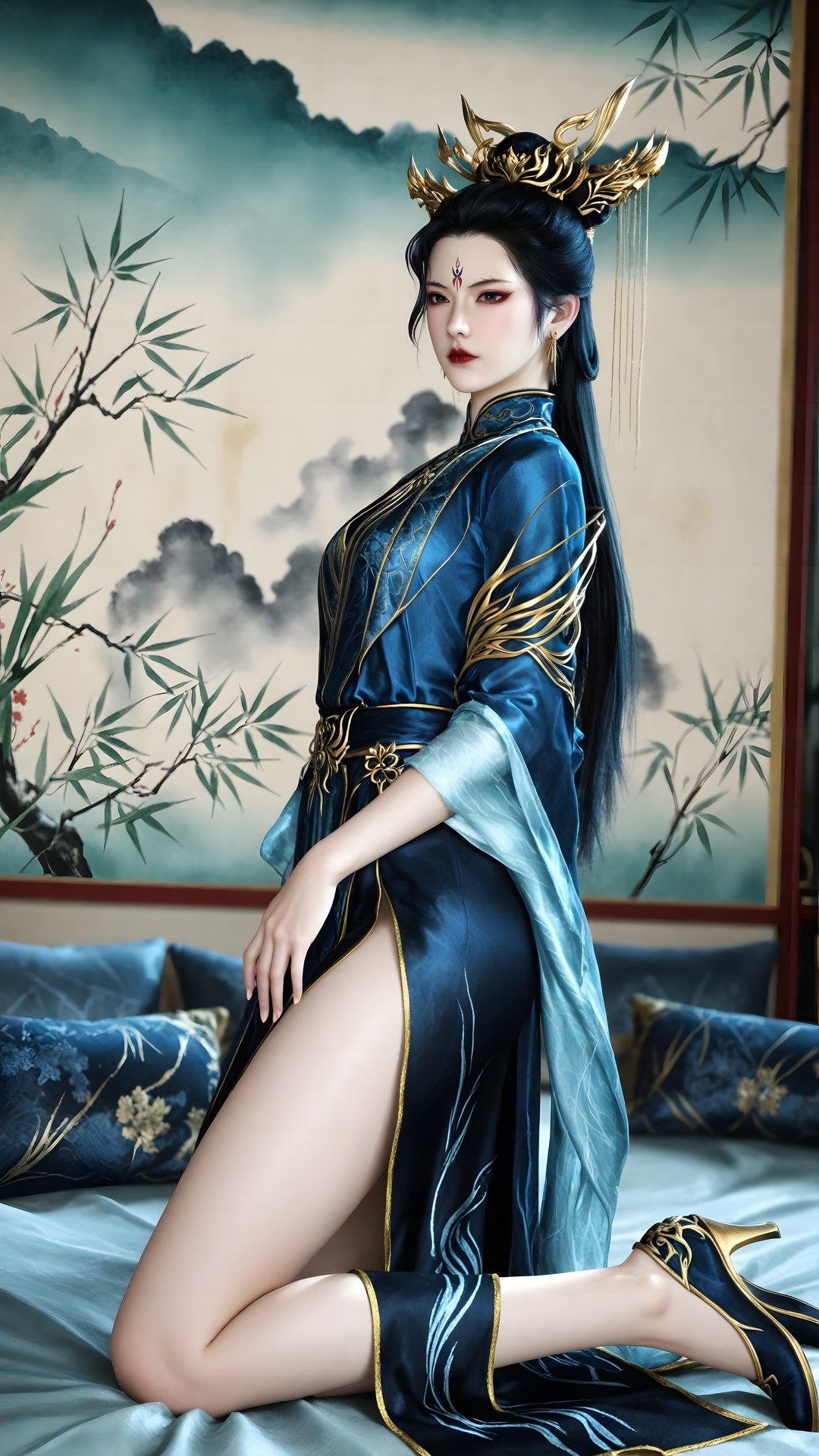 AI Porn - Qiu Dieyi 고풍 캐릭터 갤러리 긴 머리 AI 이미지 갤러리 71P
