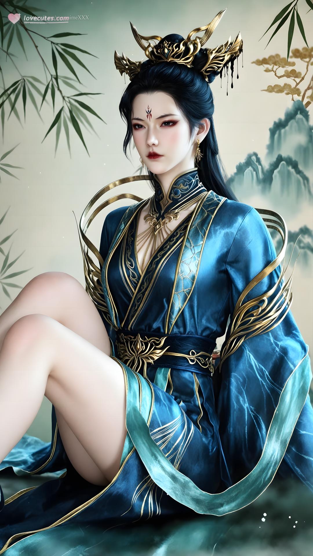 AI Porn - Qiu Dieyi 고풍 캐릭터 갤러리 긴 머리 AI 이미지 갤러리 71P