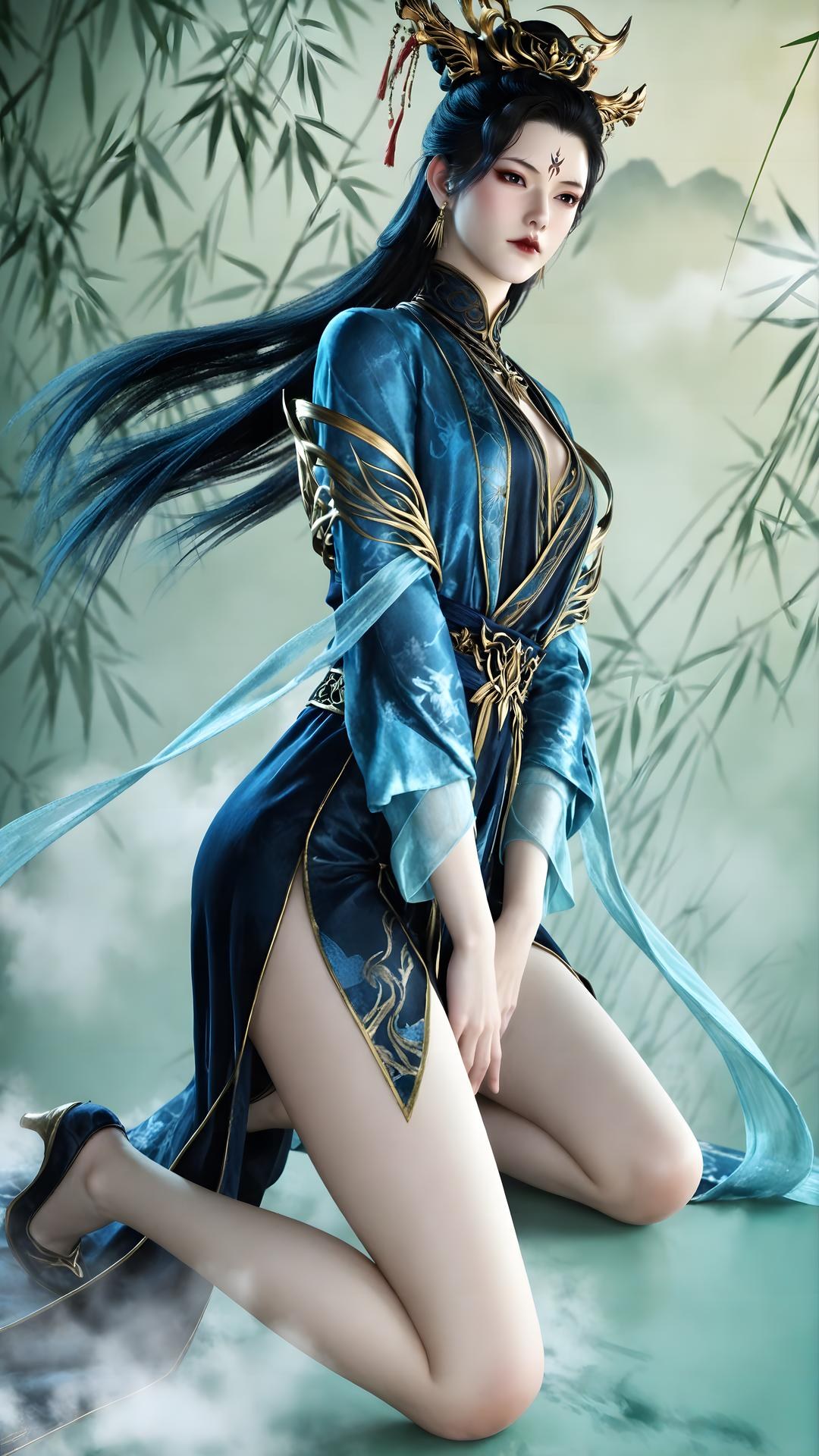 AI Porn - Qiu Dieyi fantasy hanfu character gallery long hair AI Adult Gallery 71P