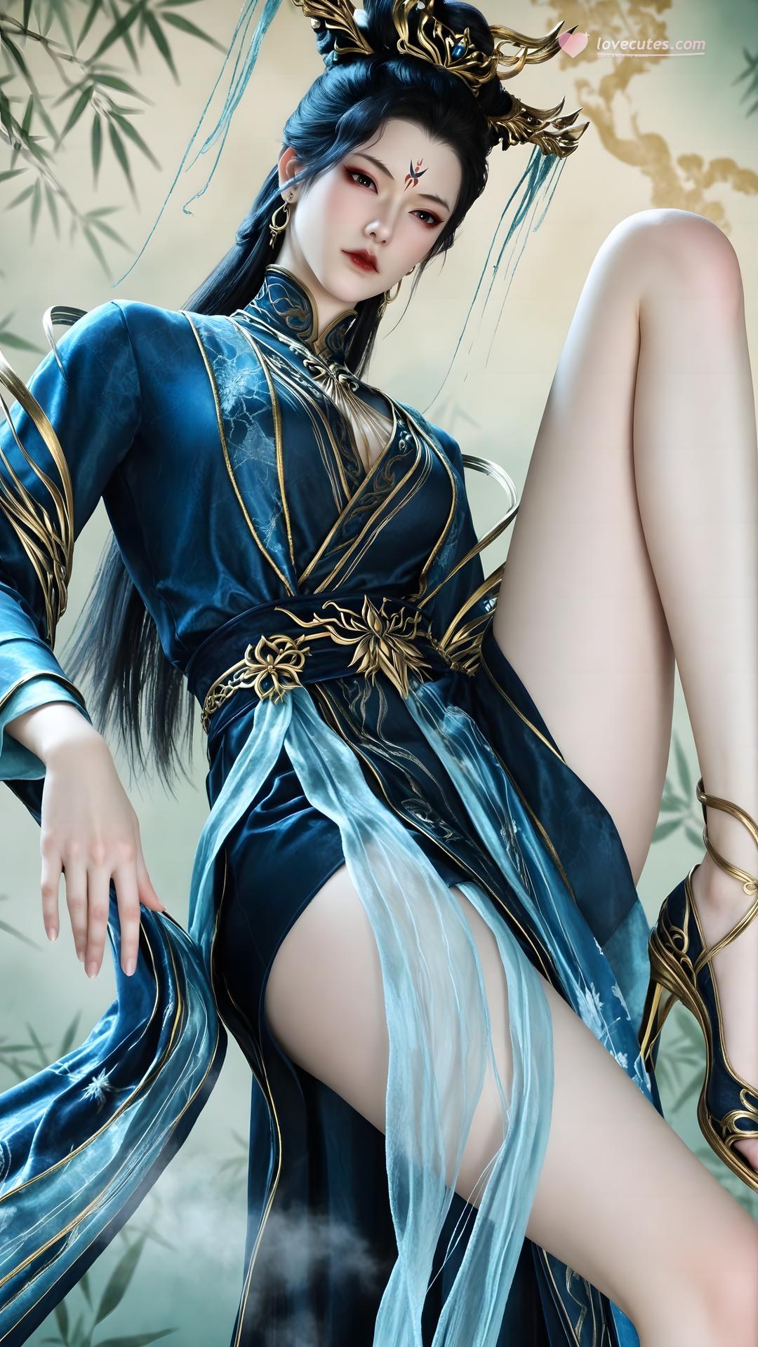 AI Porn - Qiu Dieyi fantasy hanfu character gallery long hair AI Adult Gallery 71P