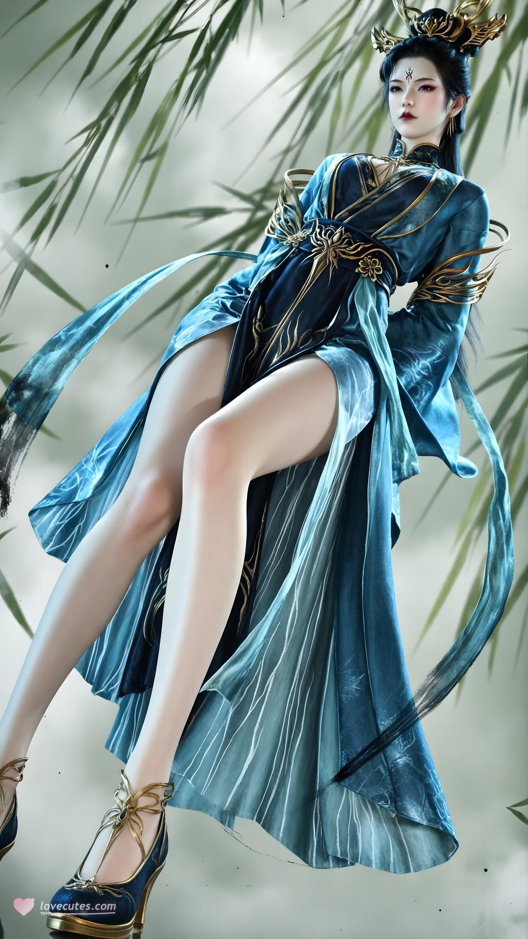 AI Porn - Qiu Dieyi fantasy hanfu character gallery long hair AI Adult Gallery 71P
