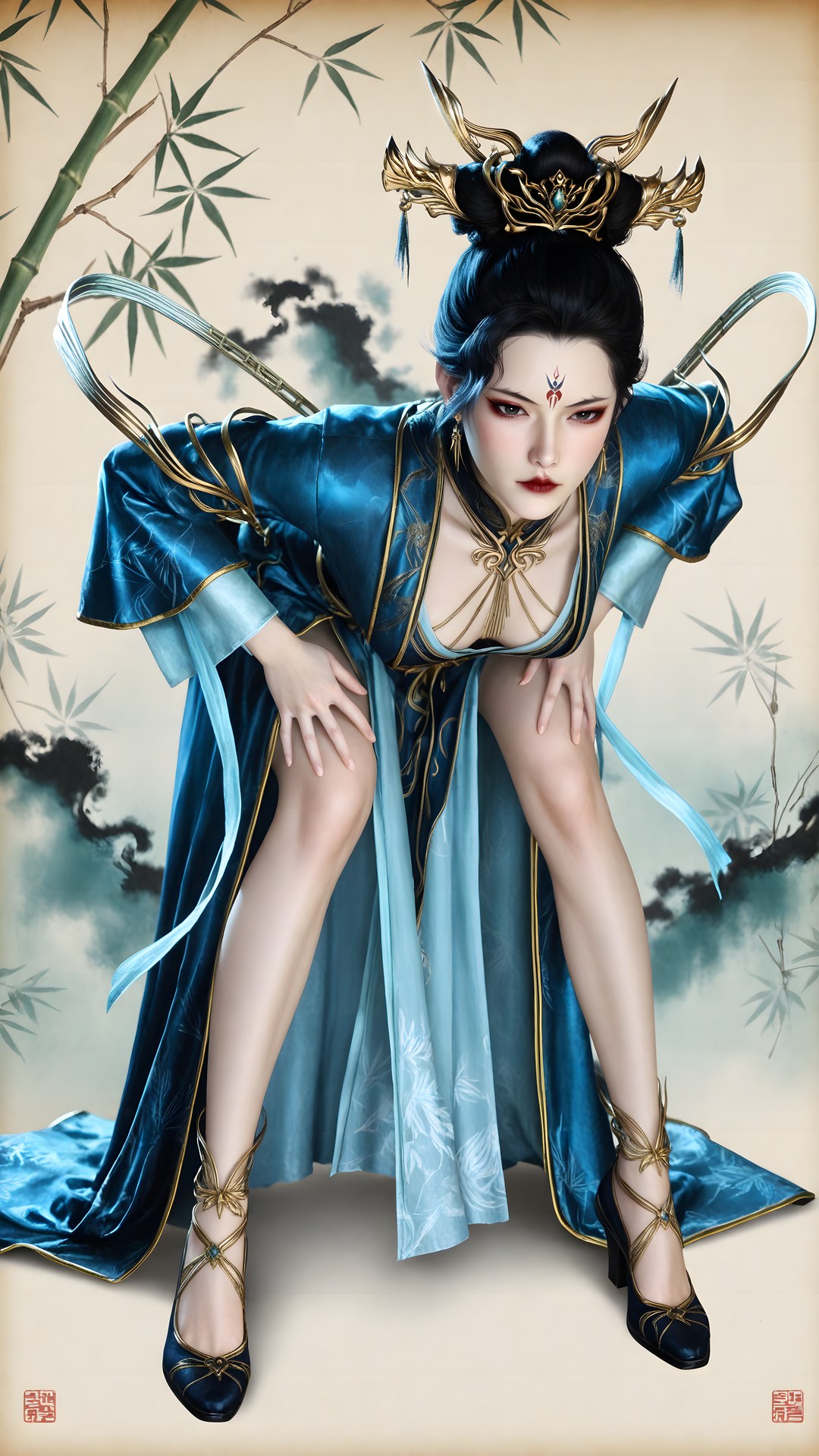 AI Porn - Qiu Dieyi fantasy hanfu character gallery long hair AI Adult Gallery 71P