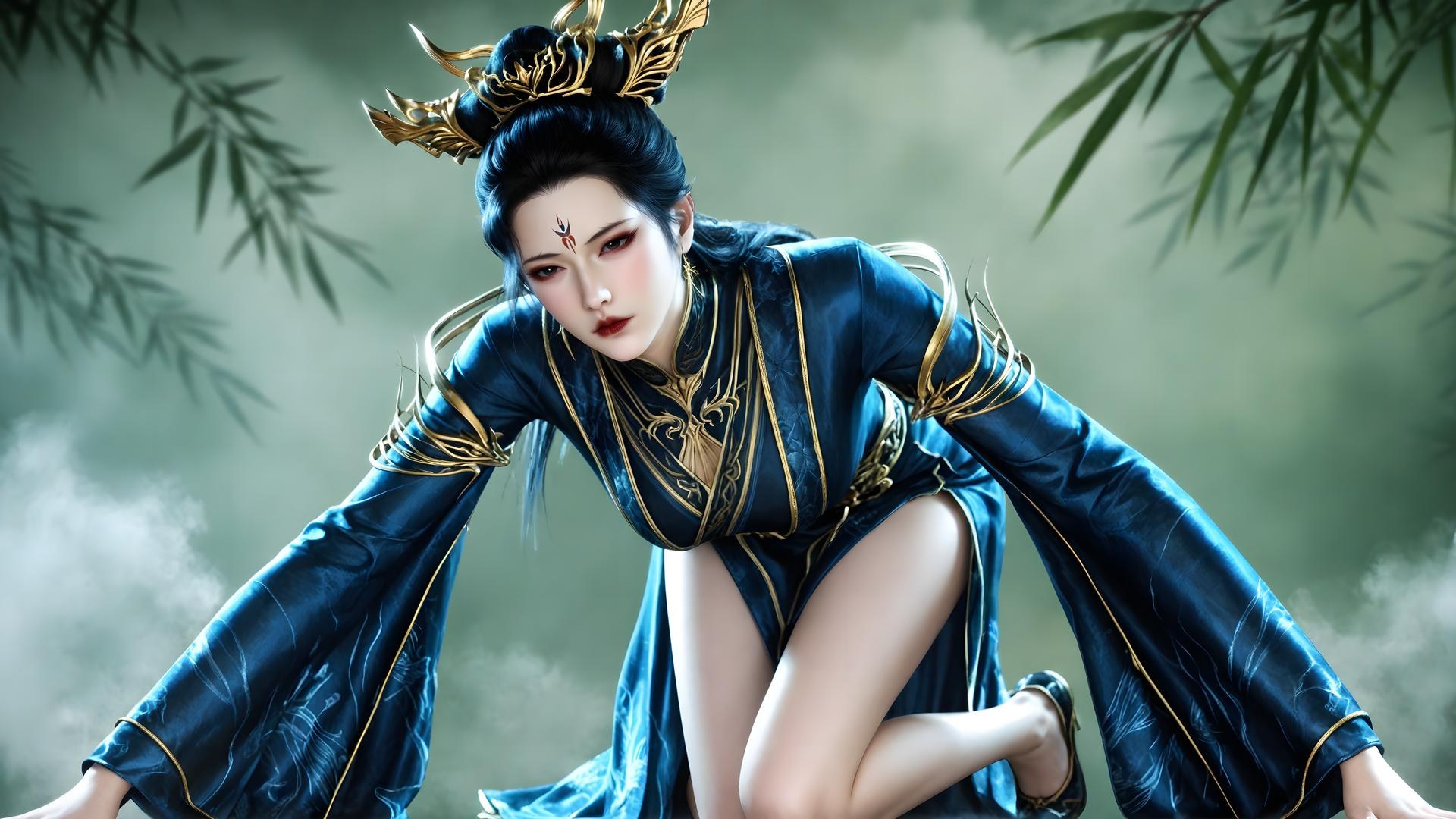 AI Porn - Qiu Dieyi fantasy hanfu character gallery long hair AI Adult Gallery 71P