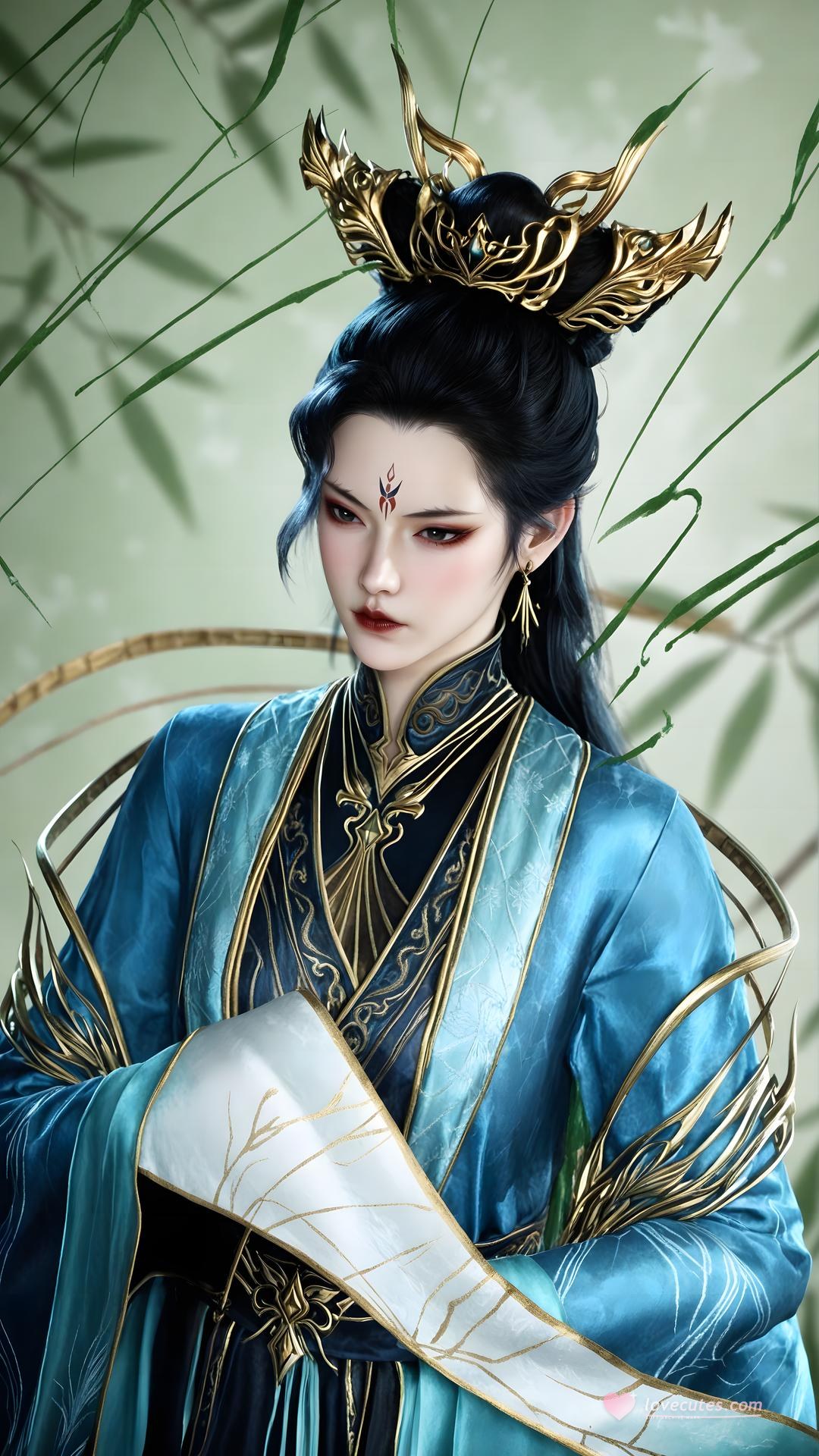 AI Porn - Qiu Dieyi fantasy hanfu character gallery long hair AI Adult Gallery 71P