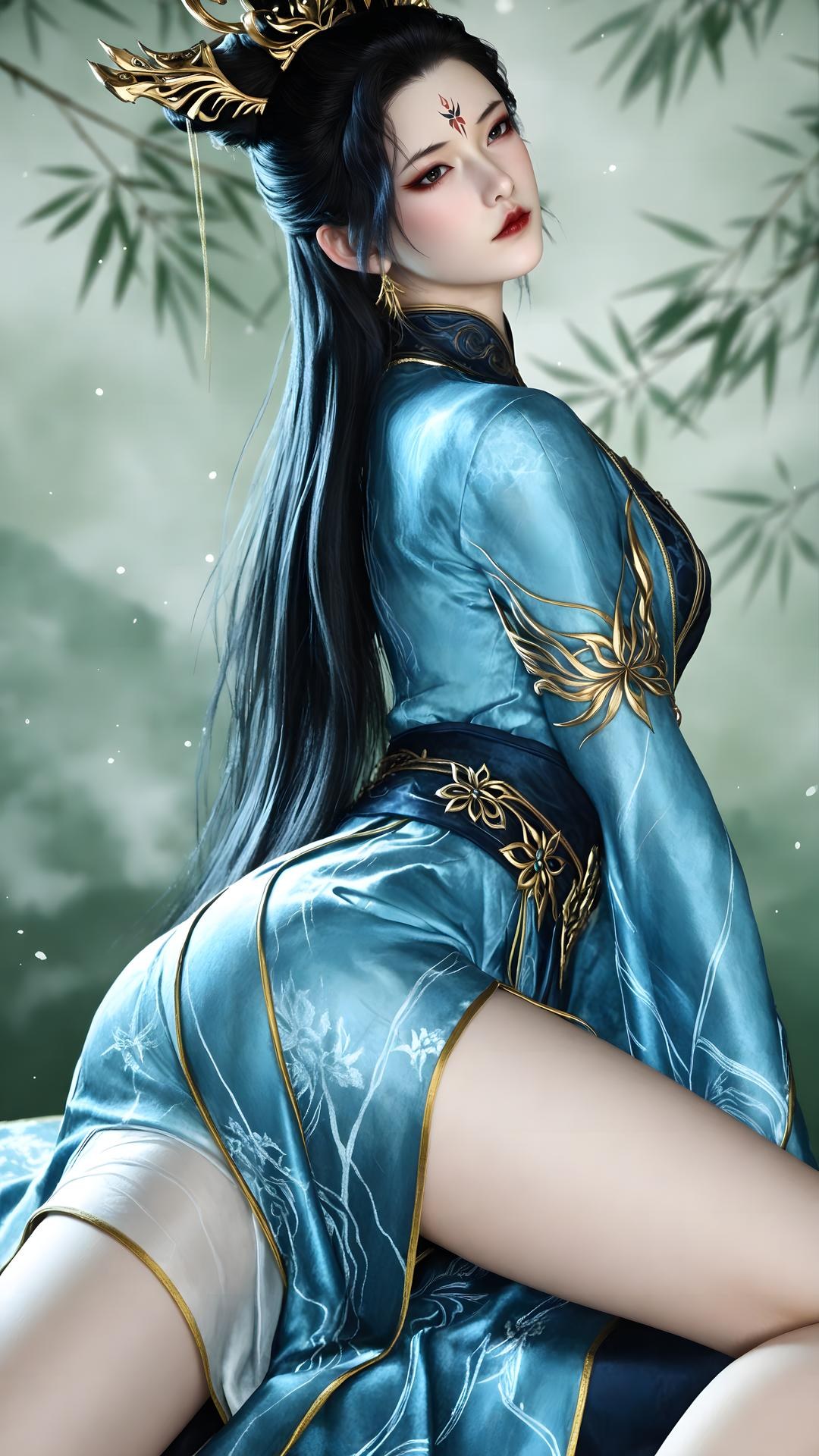 AI Porn - Qiu Dieyi fantasy hanfu character gallery long hair AI Adult Gallery 71P