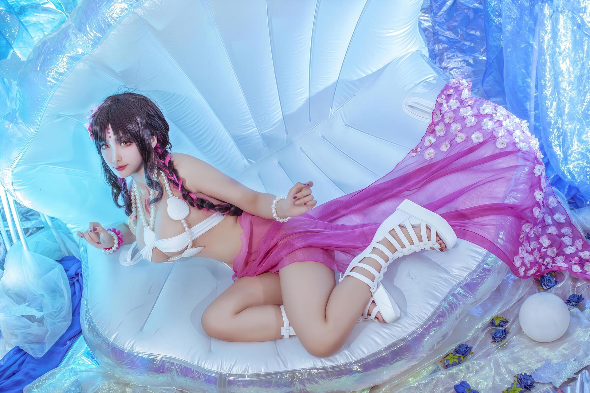 [cosplay] LoLiSAMA - 셋쇼인 수영복 코스프레 34P
