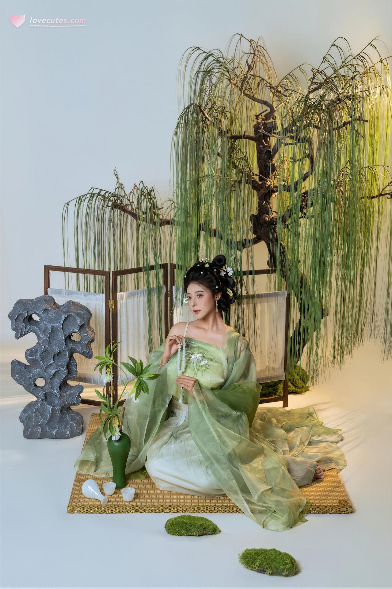 [Cosplay] Naixi Nice - Shicui hán phục xanh 90P1V