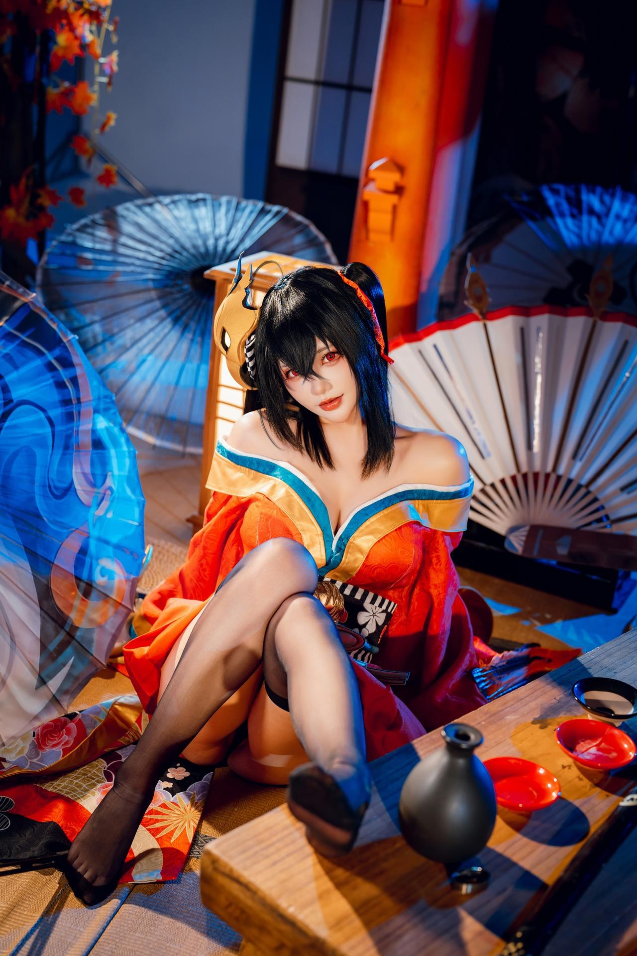 [Cosplay] Shiyi Zhi Xiongzai Ma - Taihou kimono shrine set 50P