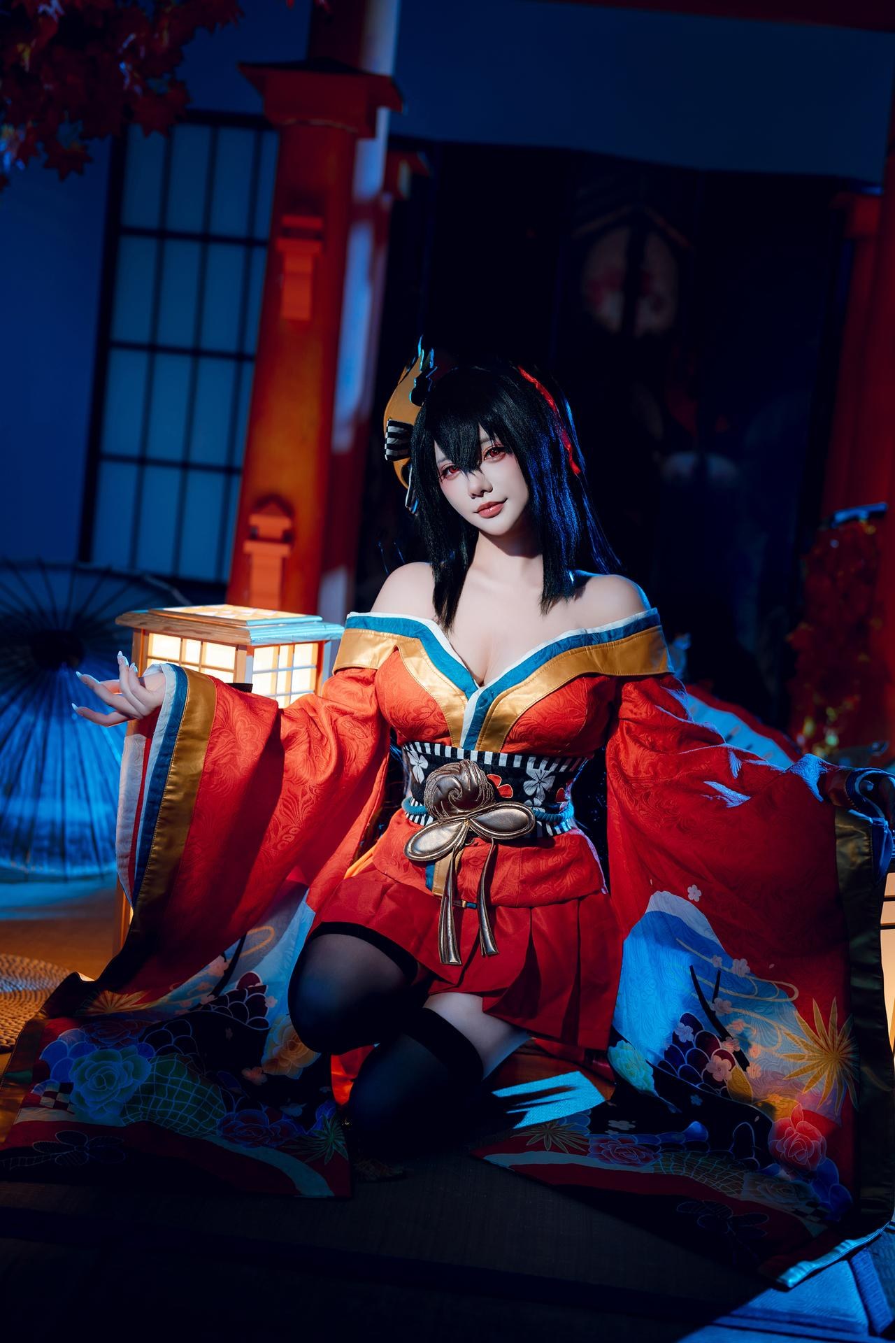 [Cosplay] Shiyi Zhi Xiongzai Ma - Taihou kimono shrine set 50P