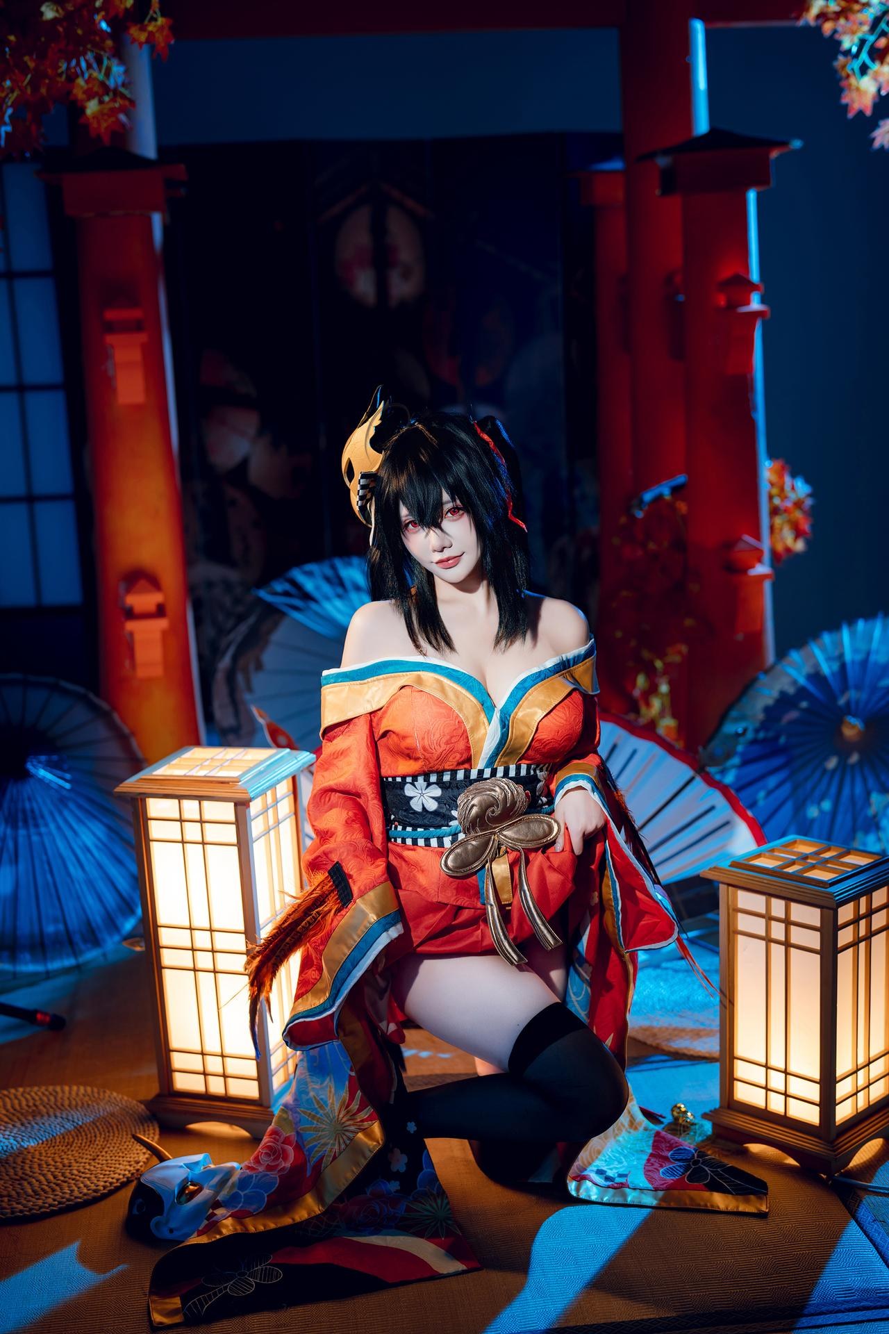 [Cosplay] Shiyi Zhi Xiongzai Ma - Taihou kimono shrine set 50P