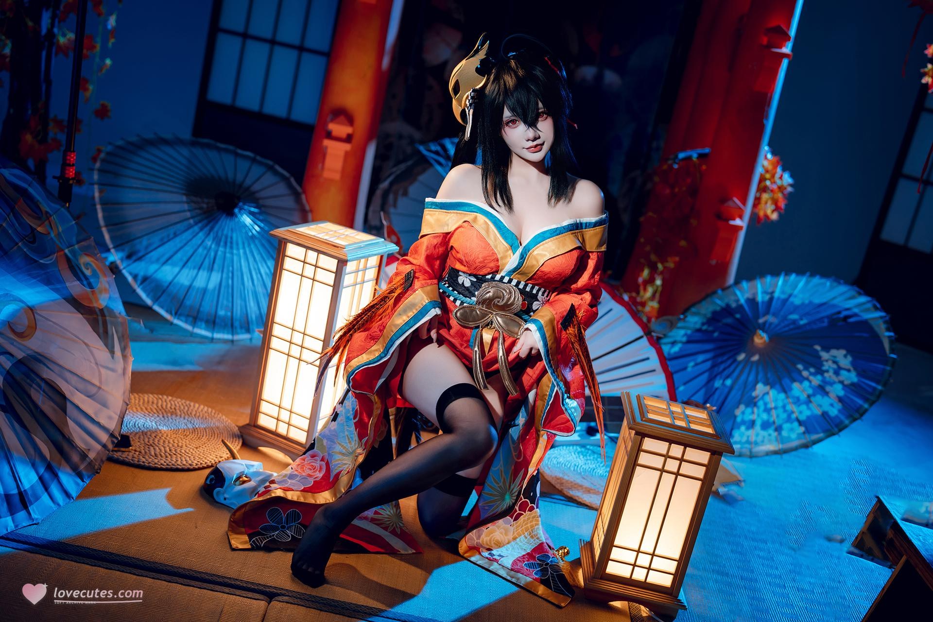 [Cosplay] Shiyi Zhi Xiongzai Ma - Taihou kimono shrine set 50P