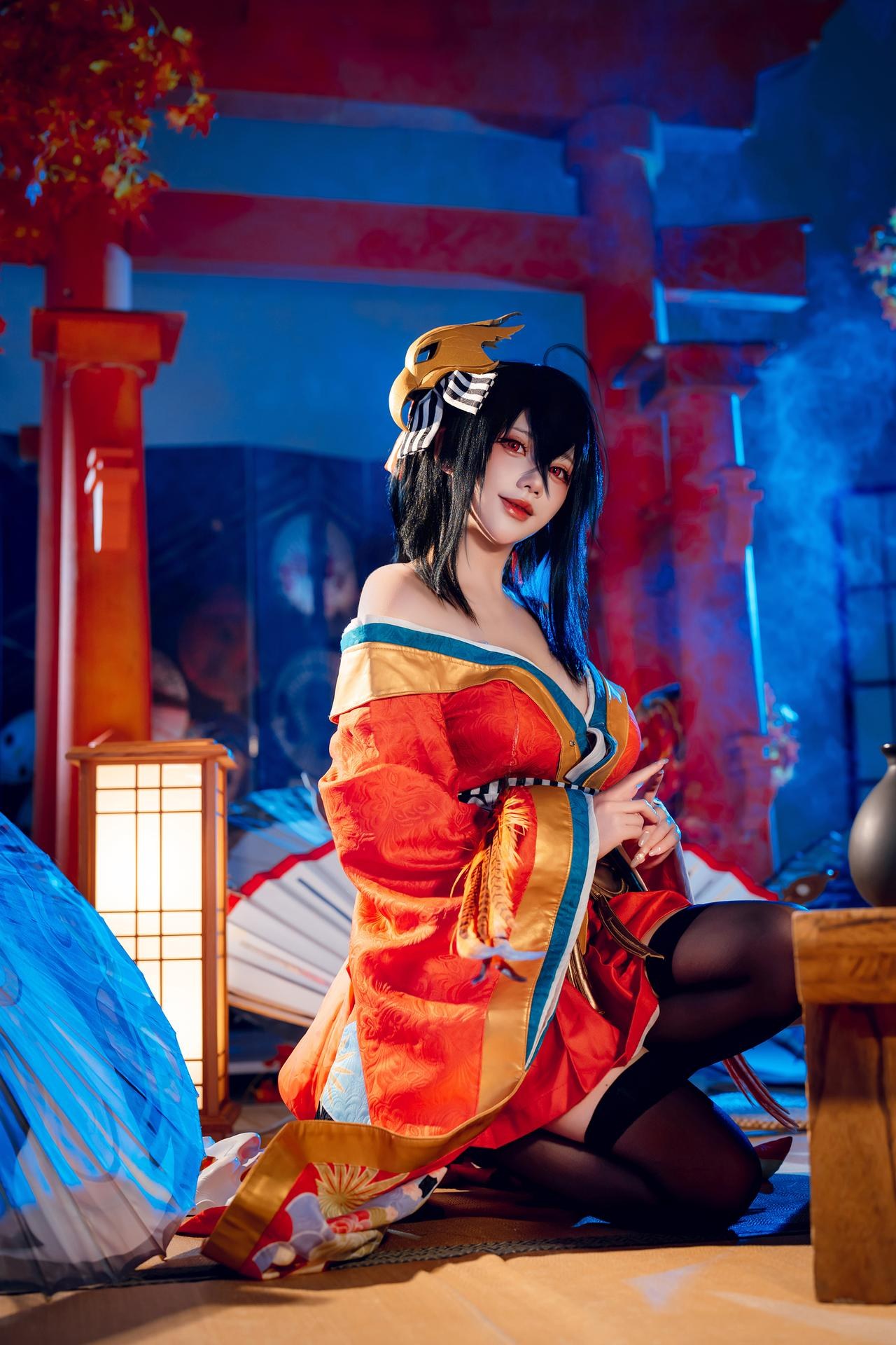 [Cosplay] Shiyi Zhi Xiongzai Ma - Taihou kimono shrine set 50P