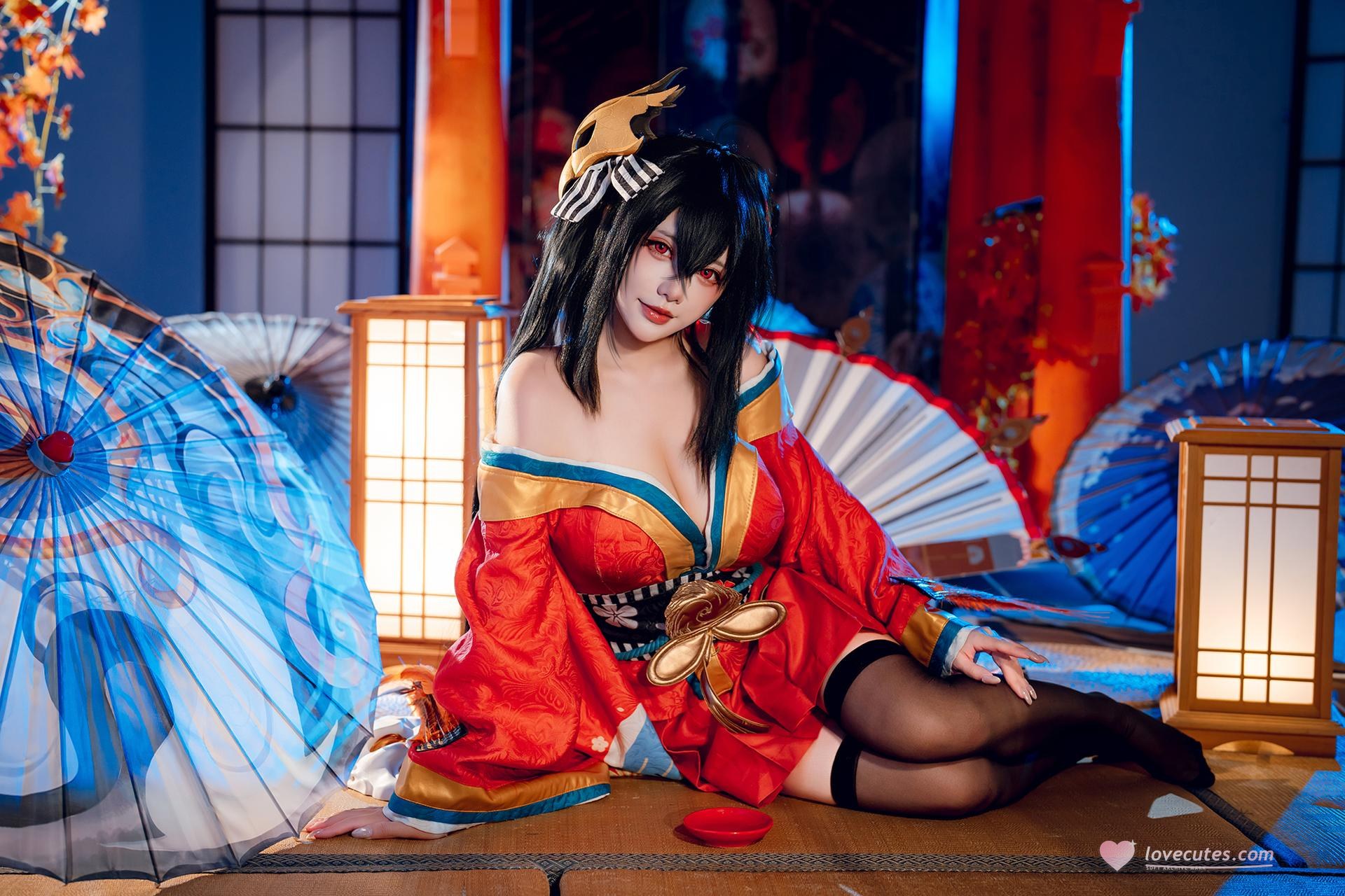 [Cosplay] Shiyi Zhi Xiongzai Ma - Taihou kimono shrine set 50P