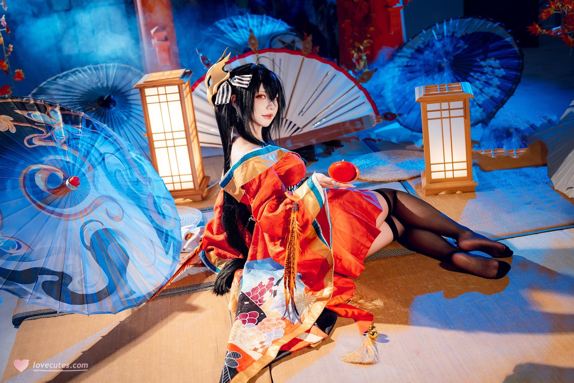 [Cosplay] Shiyi Zhi Xiongzai Ma - Taihou kimono shrine set 50P