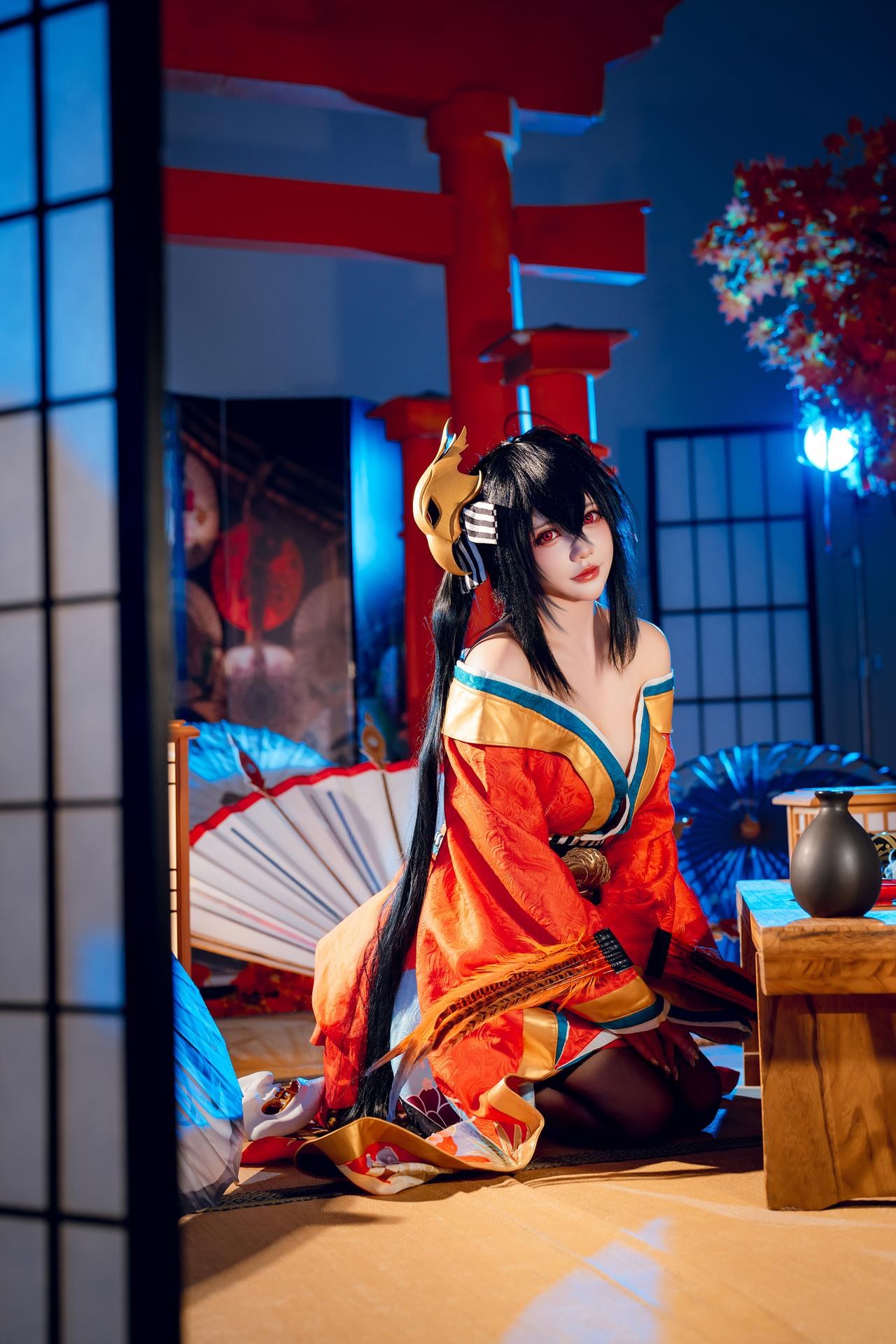 [Cosplay] Shiyi Zhi Xiongzai Ma - Taihou kimono shrine set 50P