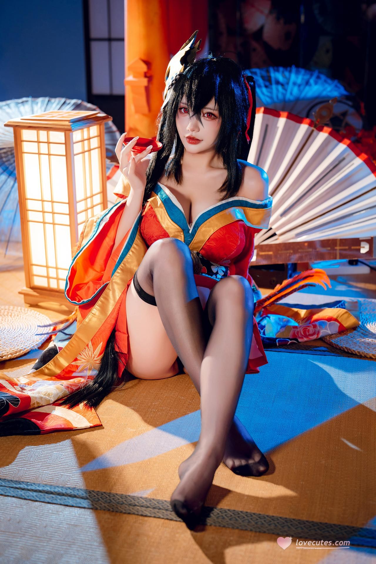 [cosplay] 是一只熊仔吗 - 大凤：大凤和服角色还原美腿大尺度 50P