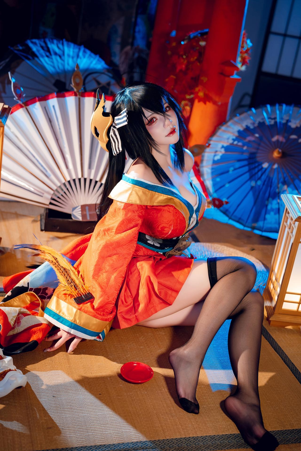 [cosplay] 是一只熊仔吗 - 大凤：大凤和服角色还原美腿大尺度 50P