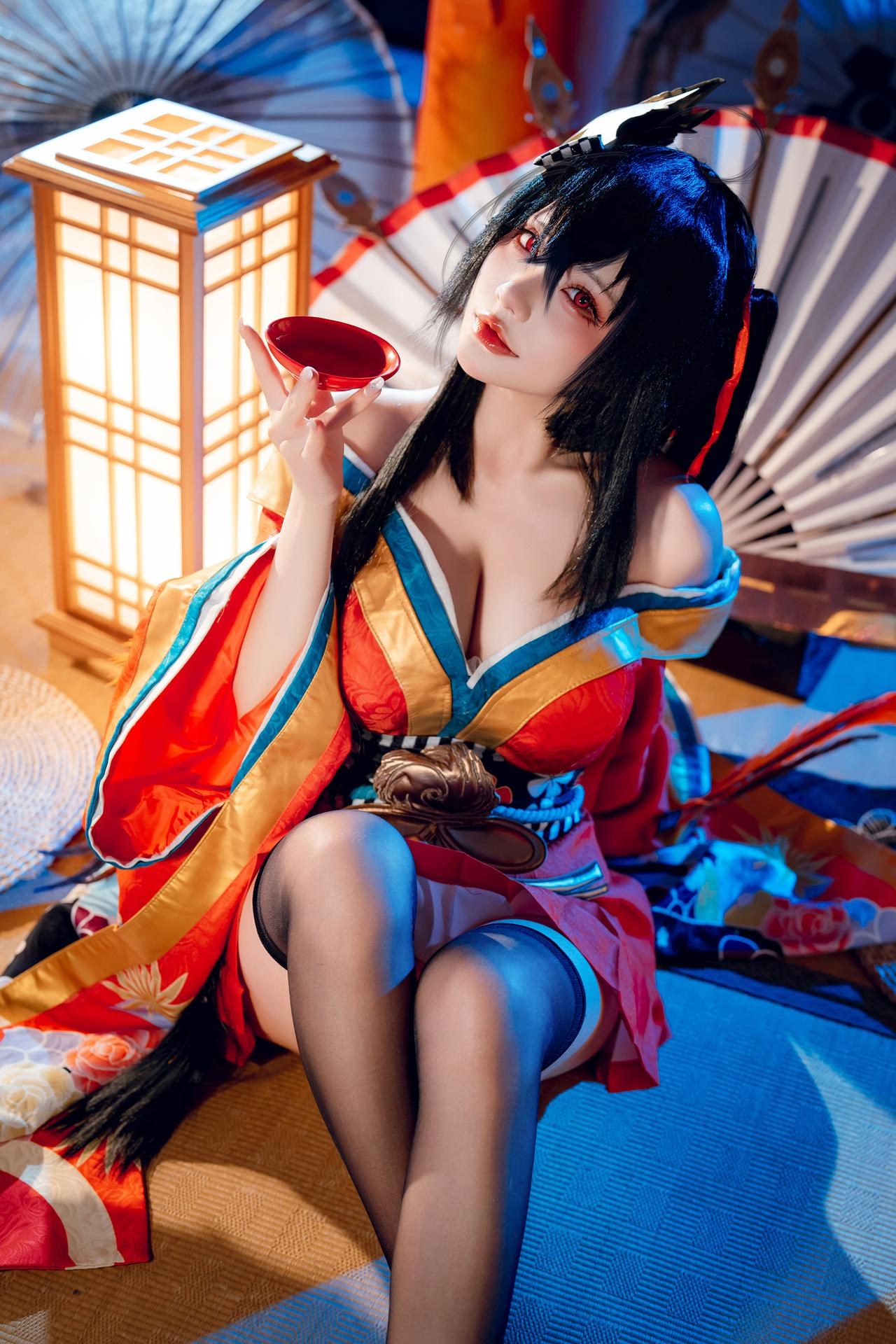 [cosplay] 是一只熊仔吗 - 大凤：大凤和服角色还原美腿大尺度 50P