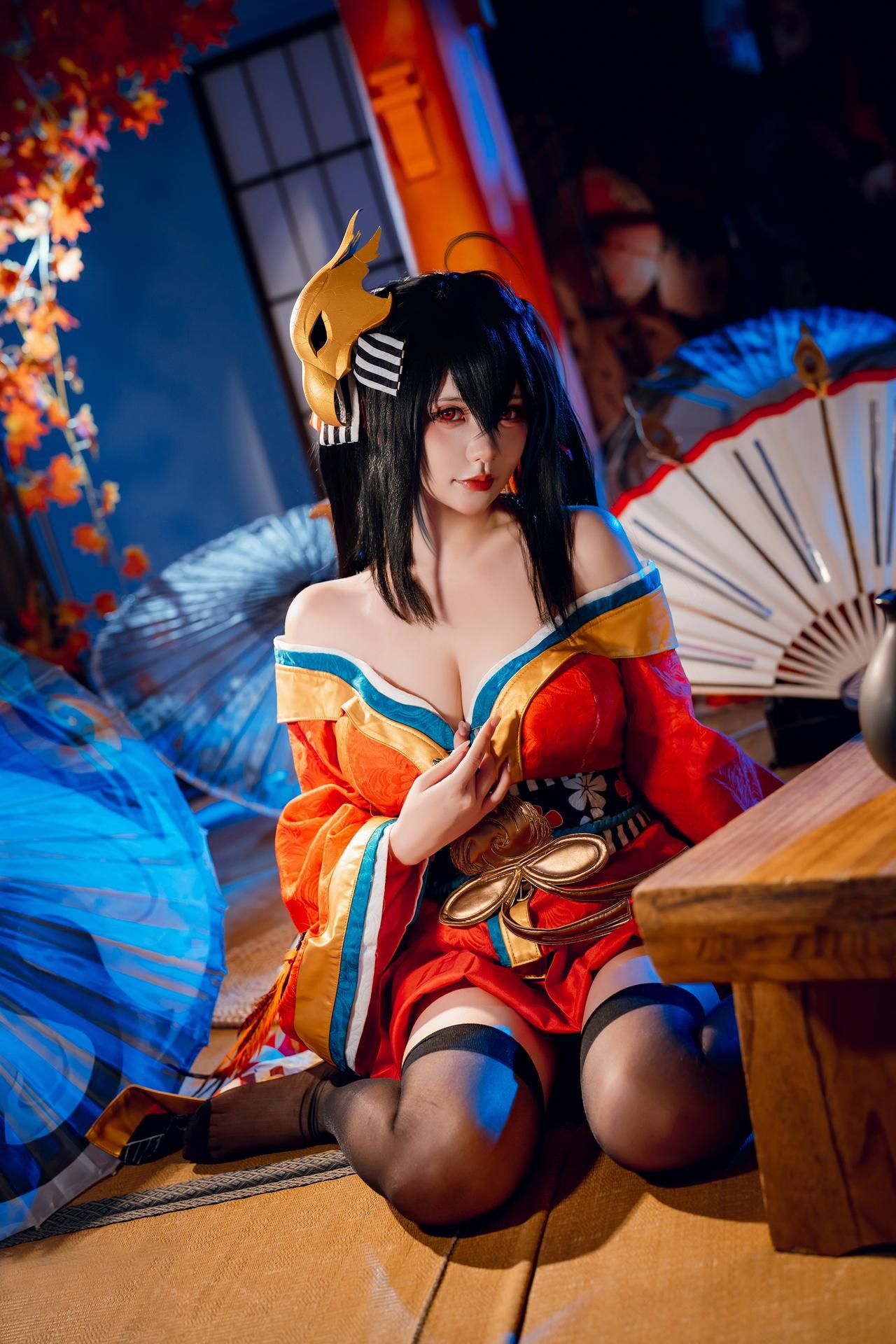 [cosplay] 是一只熊仔吗 - 大凤：大凤和服角色还原美腿大尺度 50P