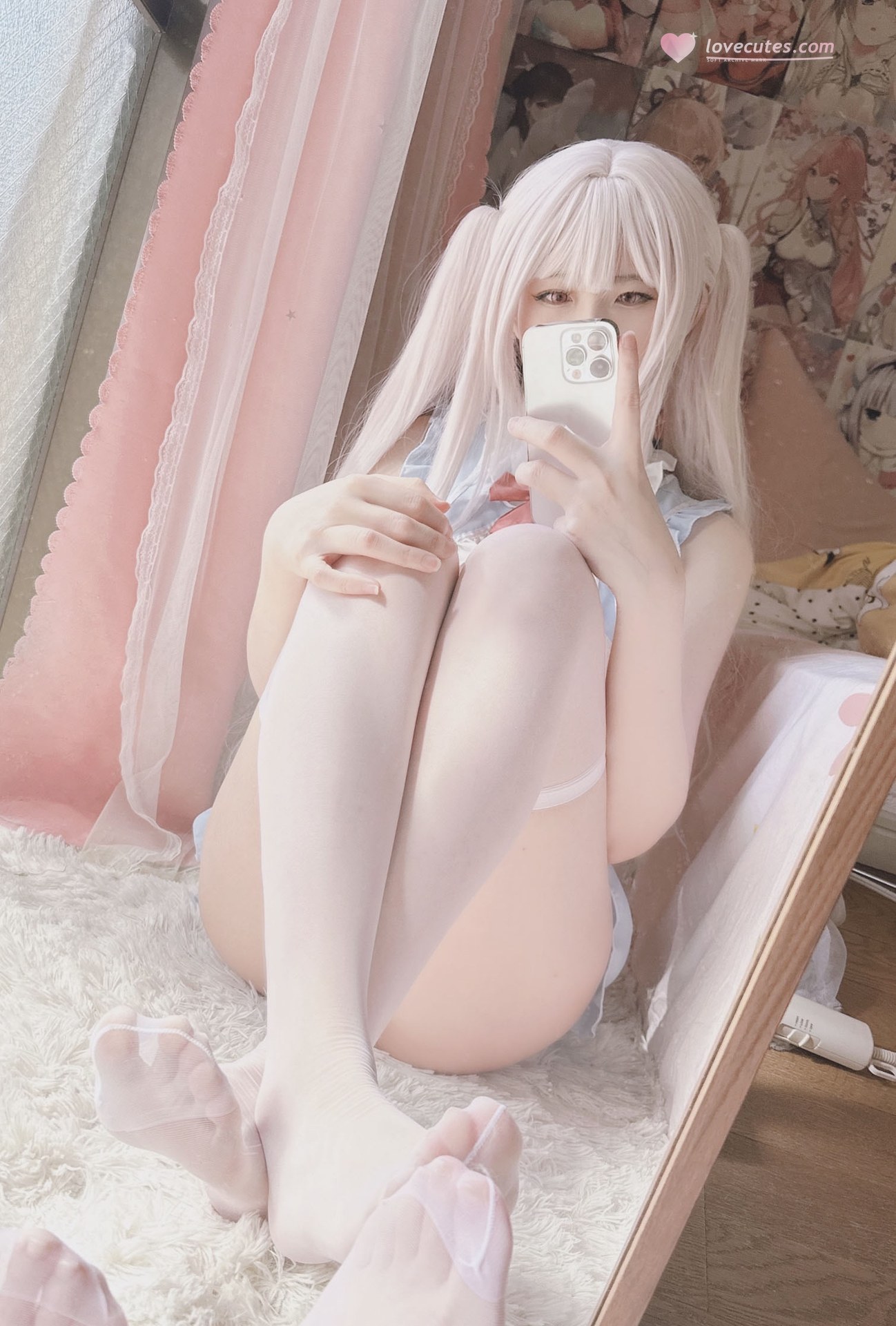Xi Daidai - Bunny-ear Lingerie bộ ảnh người thật phong cách riêng tư 15P