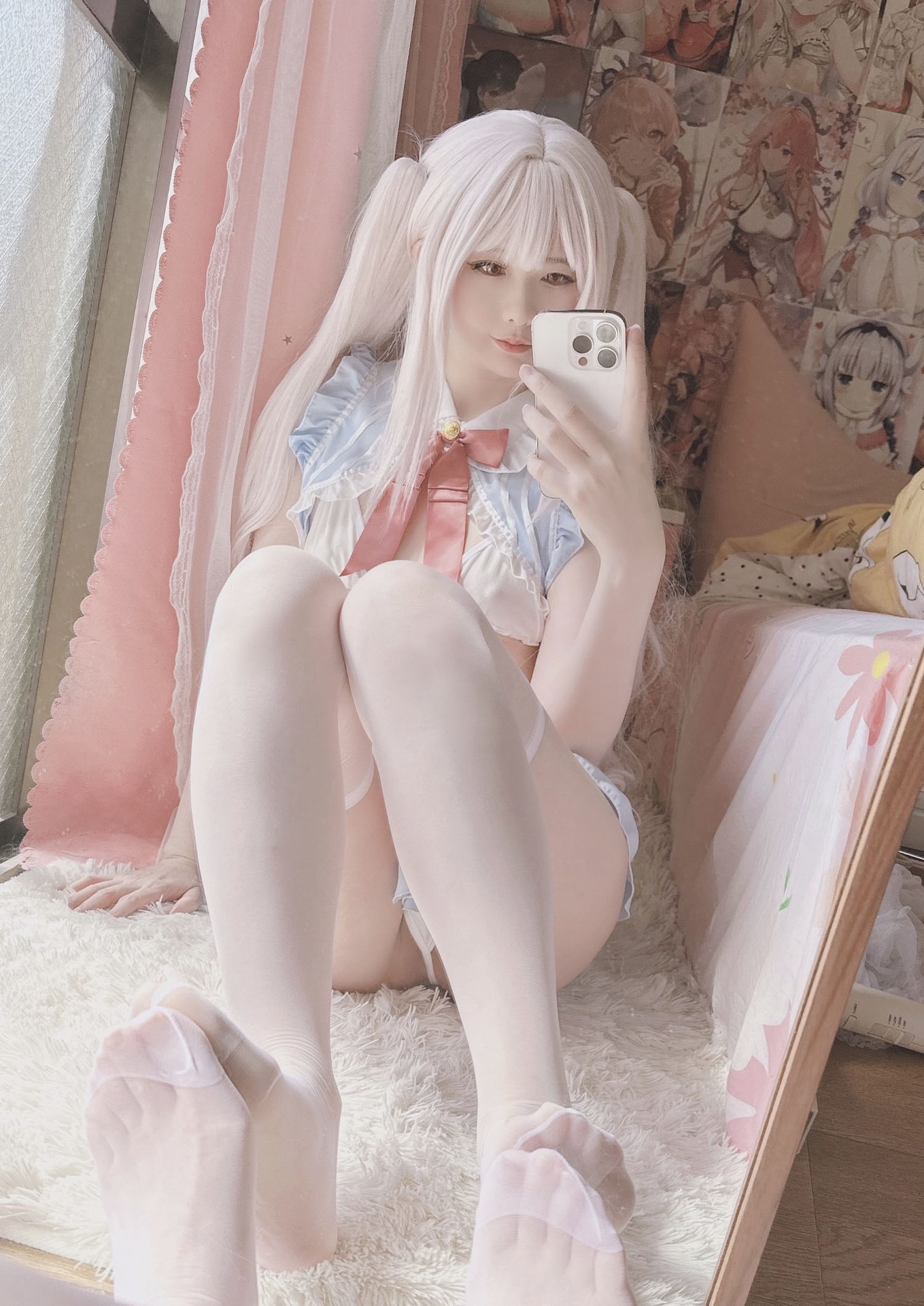 Xi Daidai - Bunny-ear Lingerie bộ ảnh người thật phong cách riêng tư 15P