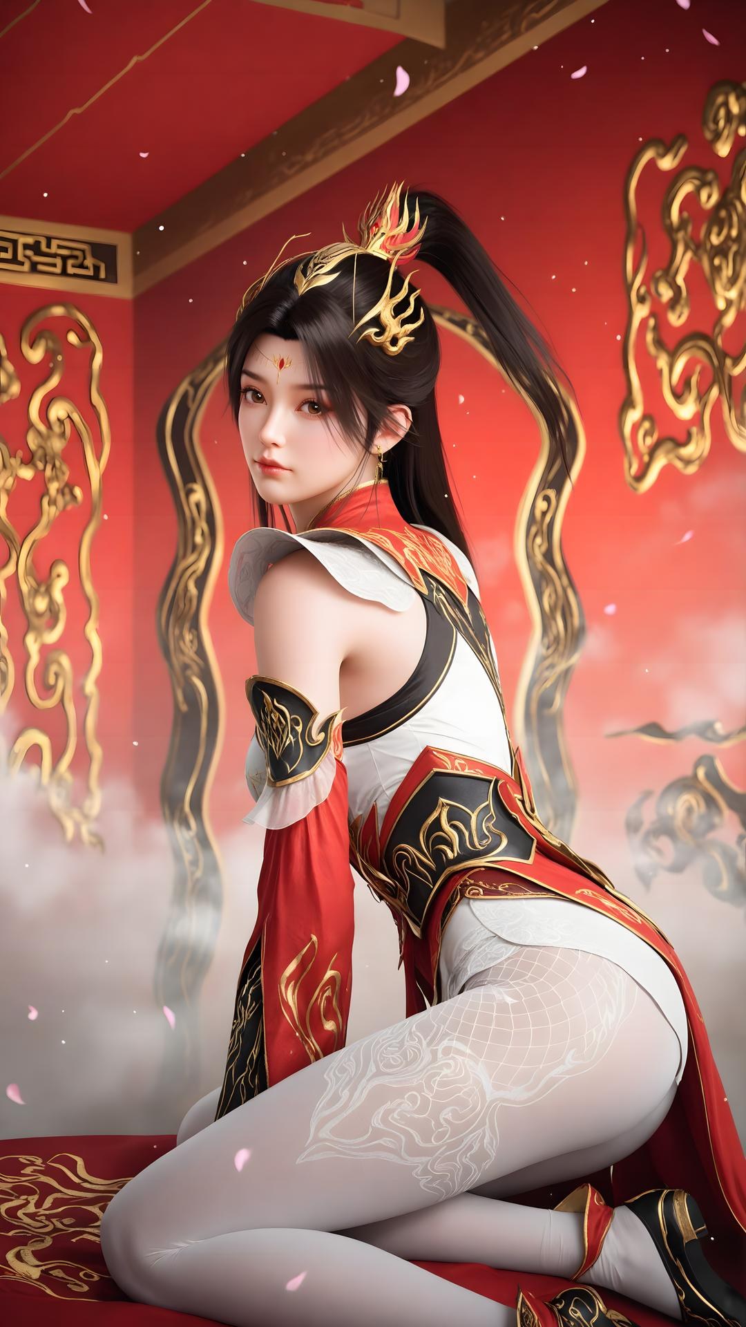 AI Generated Anime Girl - 대주재 샤오샤오 화이트 스타킹 갤러리 70P