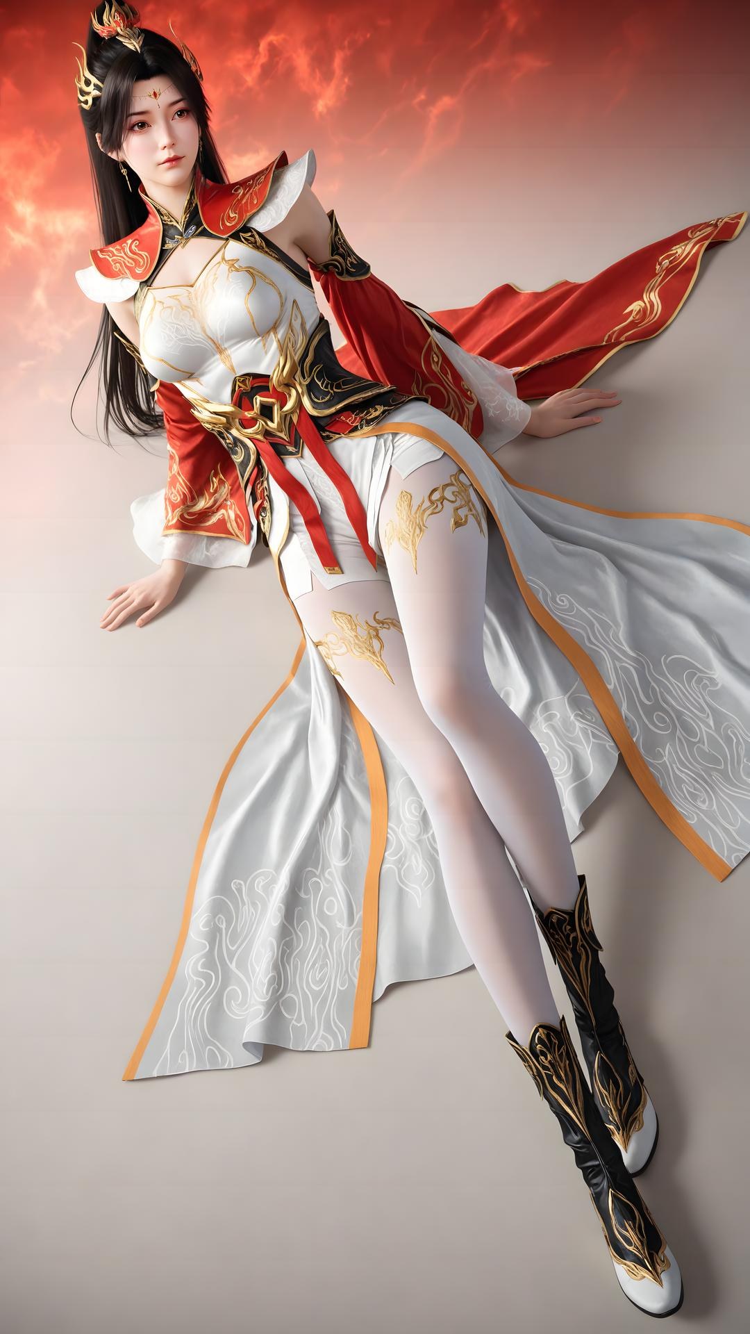 AI Generated Anime Girl - 대주재 샤오샤오 화이트 스타킹 갤러리 70P