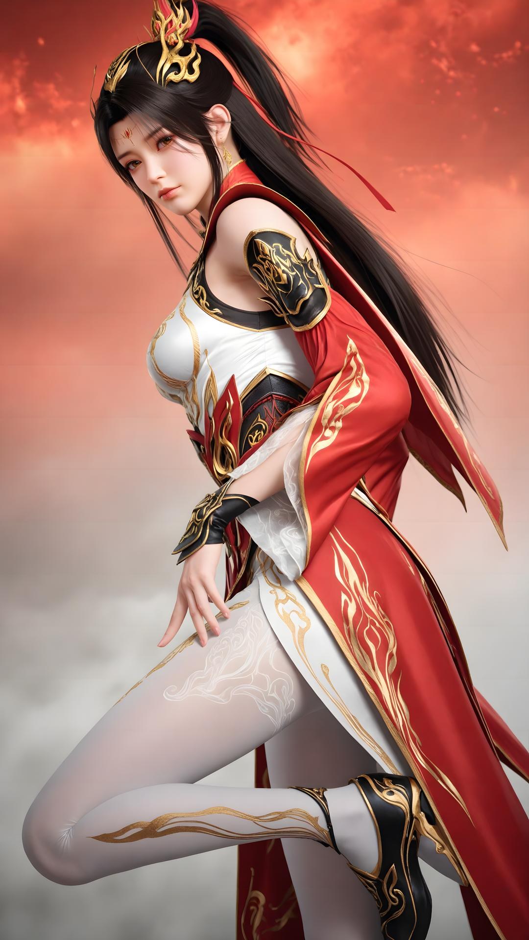 AI Generated Anime Girl - 대주재 샤오샤오 화이트 스타킹 갤러리 70P