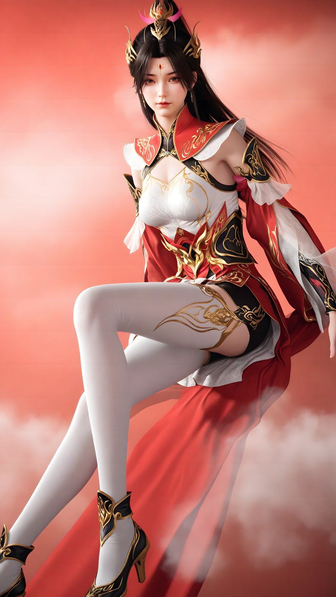 AI Generated Anime Girl - 대주재 샤오샤오 화이트 스타킹 갤러리 70P