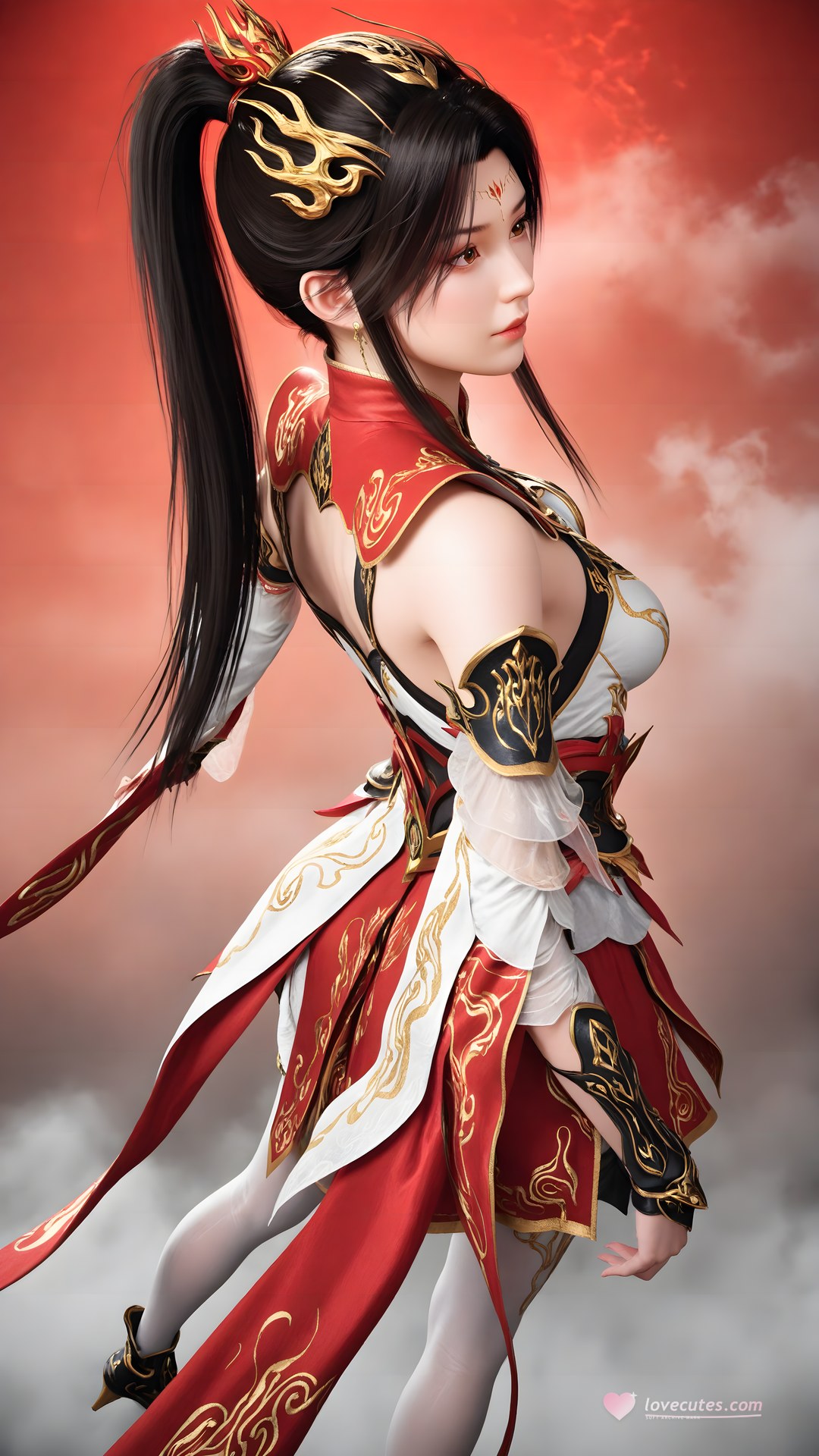 AI Generated Anime Girl - 대주재 샤오샤오 화이트 스타킹 갤러리 70P