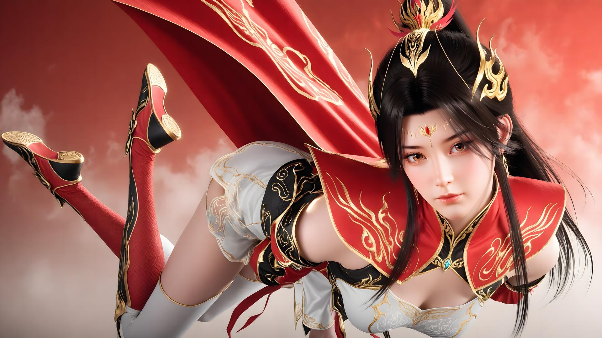 AI Generated Anime Girl - 대주재 샤오샤오 화이트 스타킹 갤러리 70P