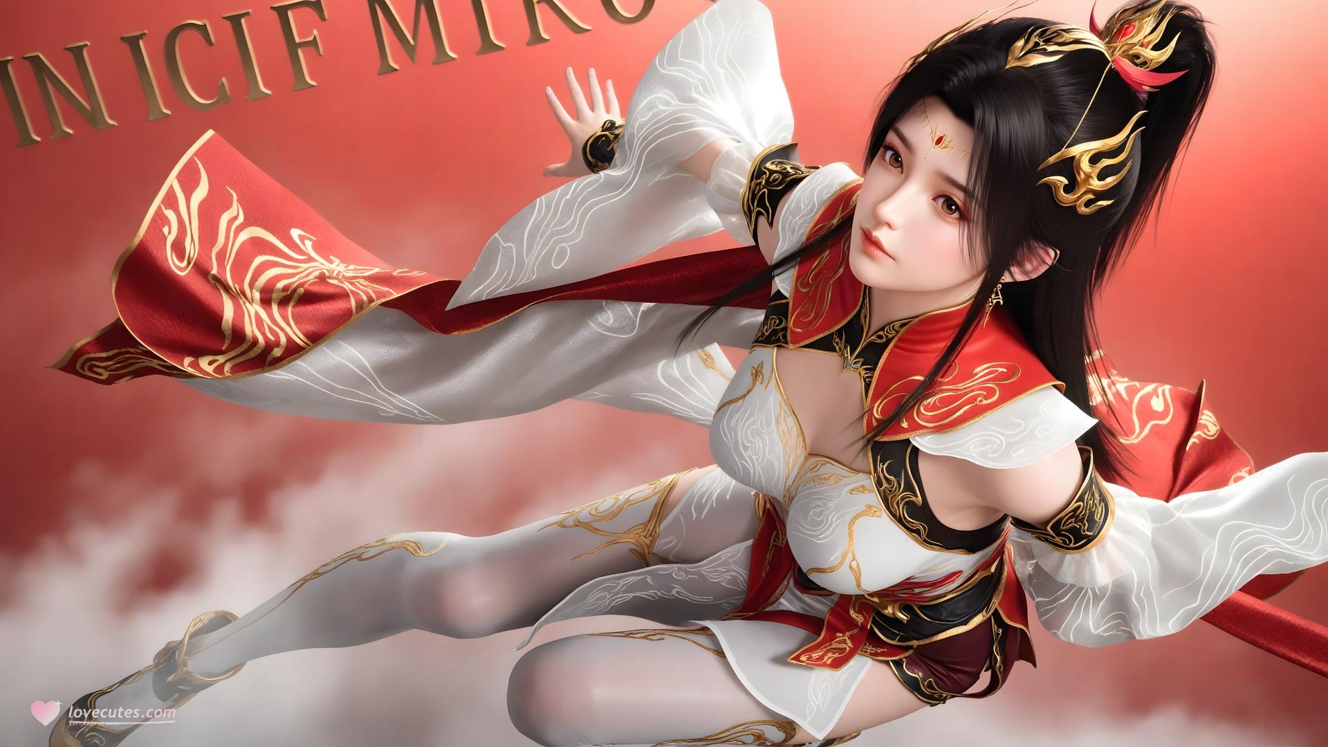 AI Generated Anime Girl - 대주재 샤오샤오 화이트 스타킹 갤러리 70P