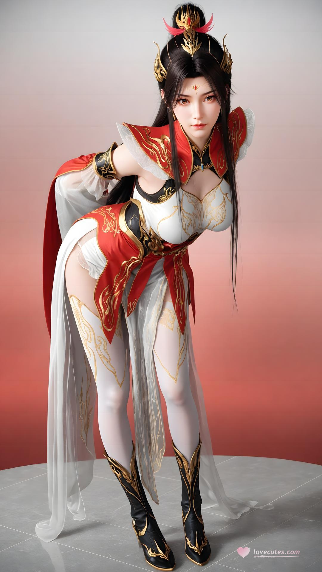 AI Generated Anime Girl - 대주재 샤오샤오 화이트 스타킹 갤러리 70P