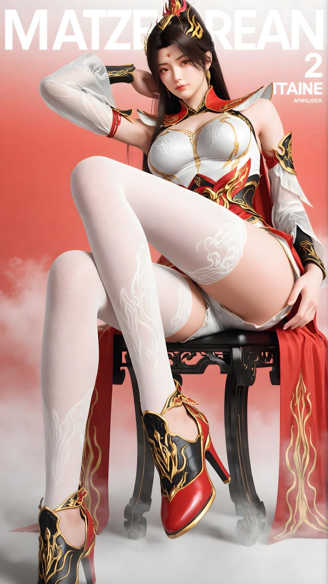 AI Generated Anime Girl - 대주재 샤오샤오 화이트 스타킹 갤러리 70P