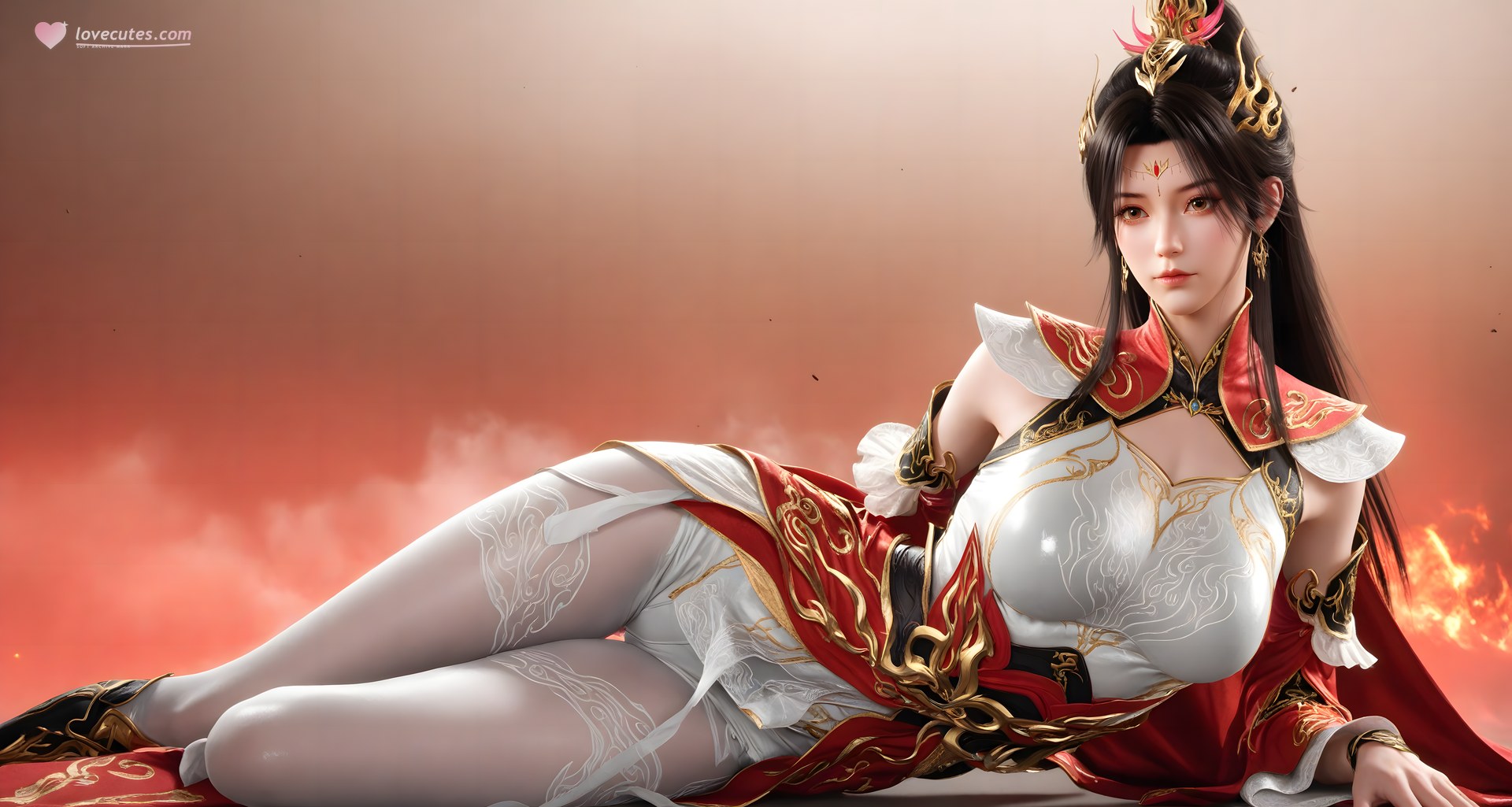 AI Generated Anime Girl - 대주재 샤오샤오 화이트 스타킹 갤러리 70P