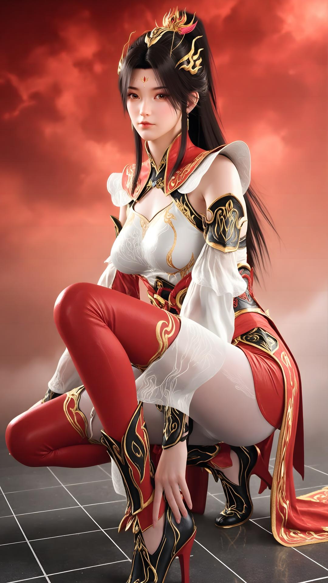 AI Generated Anime Girl - 대주재 샤오샤오 화이트 스타킹 갤러리 70P